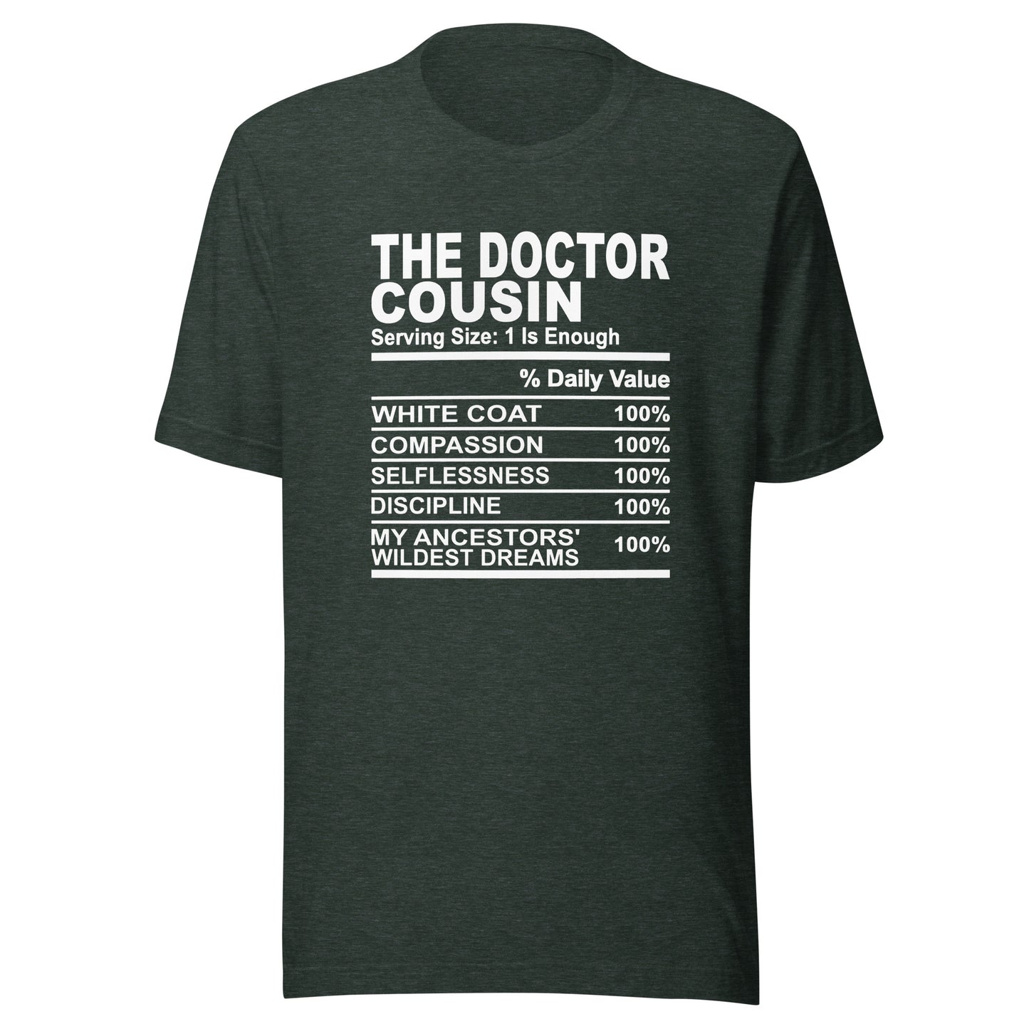 THE DOCTOR COUSIN - 4XL - Unisex T-Shirt (white print)