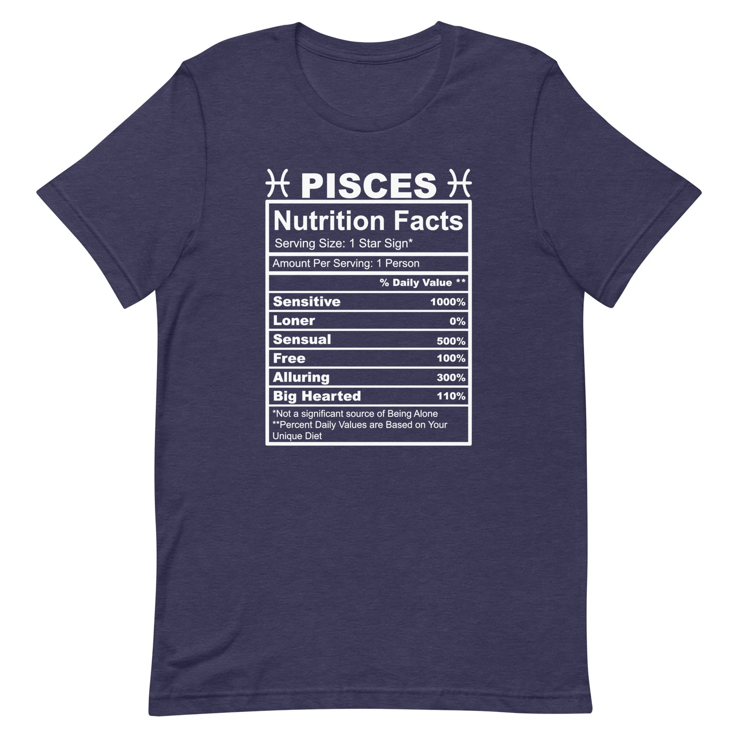 PISCES - 2XL-3XL - Unisex T-Shirt (white letters)
