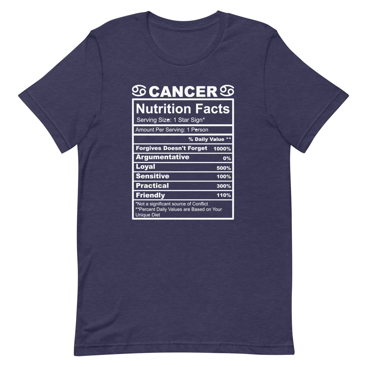 CANCER - S-M - Unisex T-Shirt (white letters)