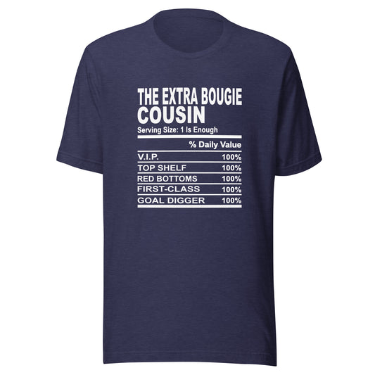 THE EXTRA BOUGIE COUSIN - 4XL - Unisex T-Shirt (white print)