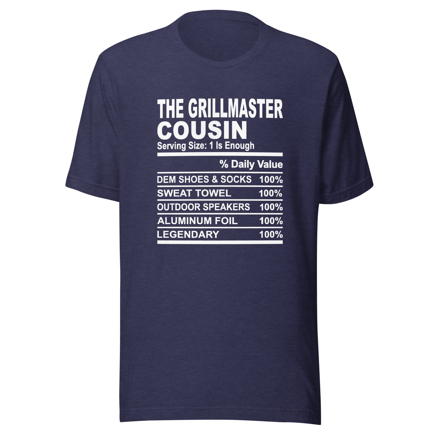 THE GRILLMASTER COUSIN - 2XL-3XL - Unisex T-Shirt (white print)