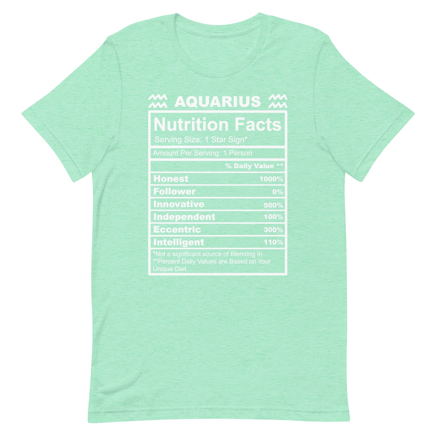 AQUARIUS - 2XL-3XL - Unisex T-Shirt (white letters)