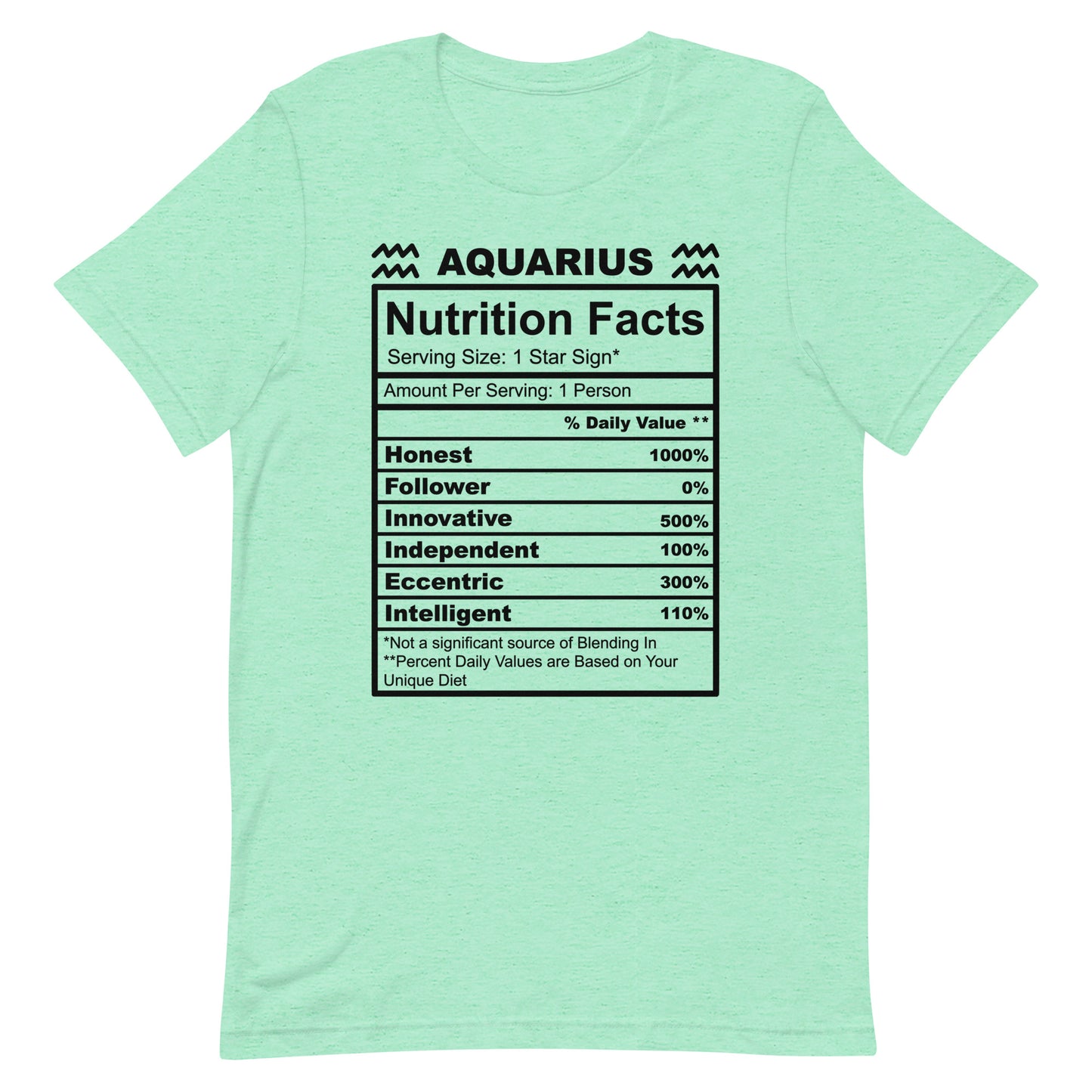 AQUARIUS - 4XL-5XL - Unisex T-Shirt (black letters)