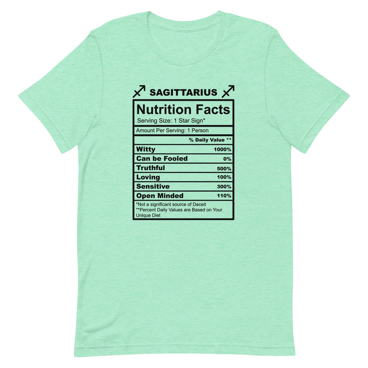 SAGITTARUIS - L-XL - Unisex T-Shirt (black letters)