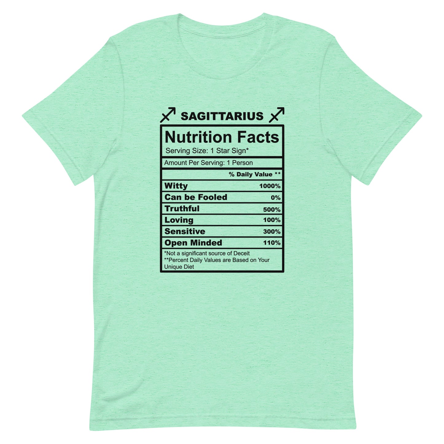 SAGITTARUIS -2XL-3XL - Unisex T-Shirt (black letters)