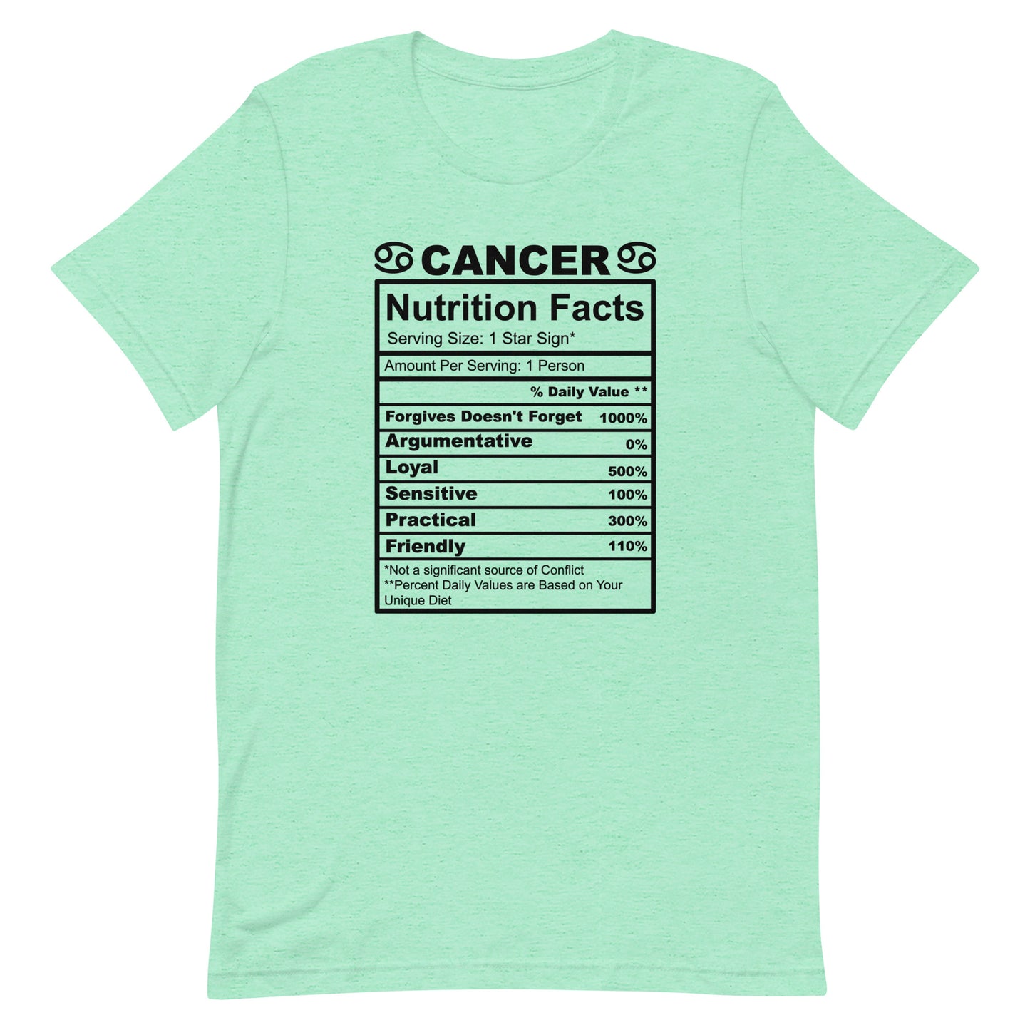 CANCER - S-M - Unisex T-Shirt (black letters)