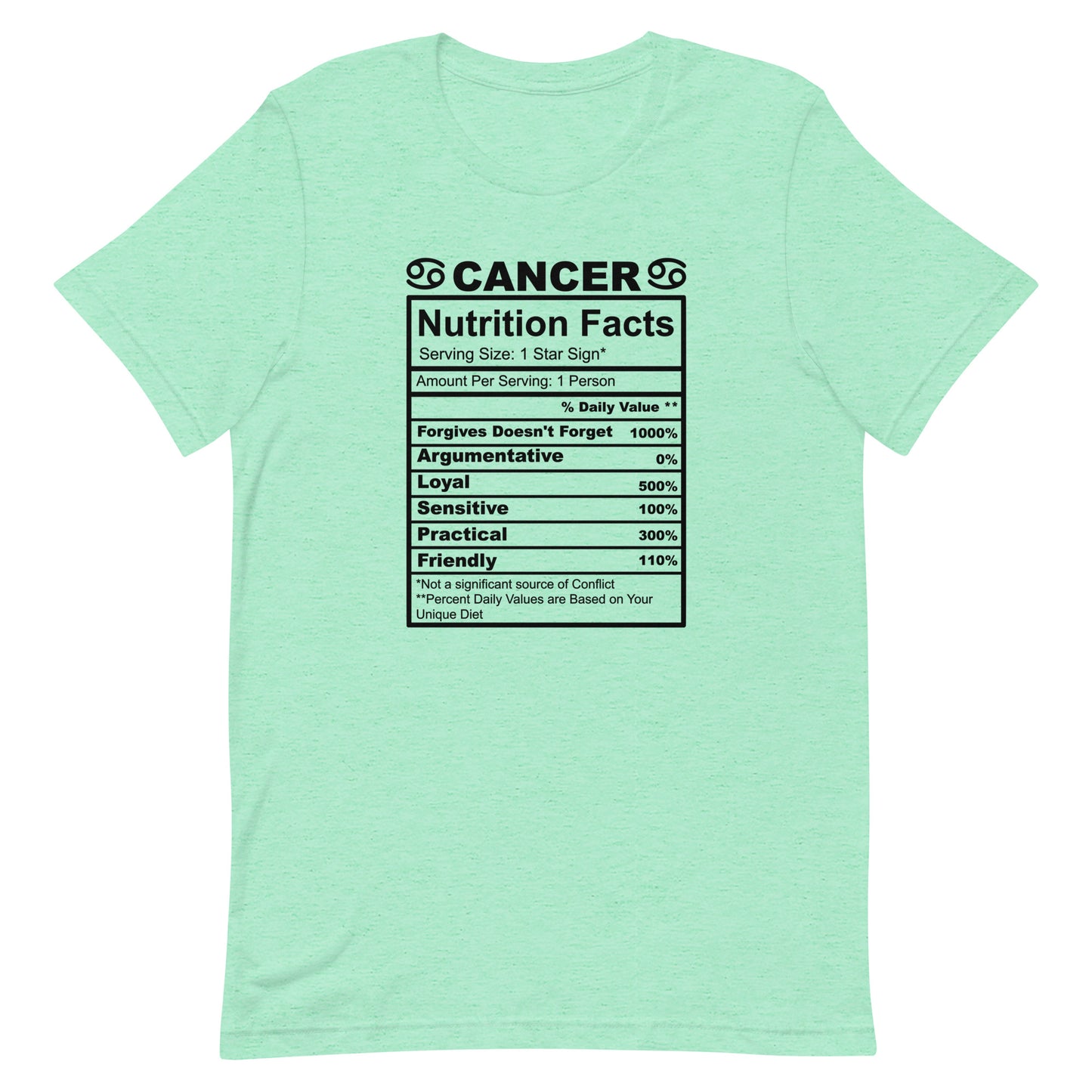 CANCER - L-XL - Unisex T-Shirt (black letters)