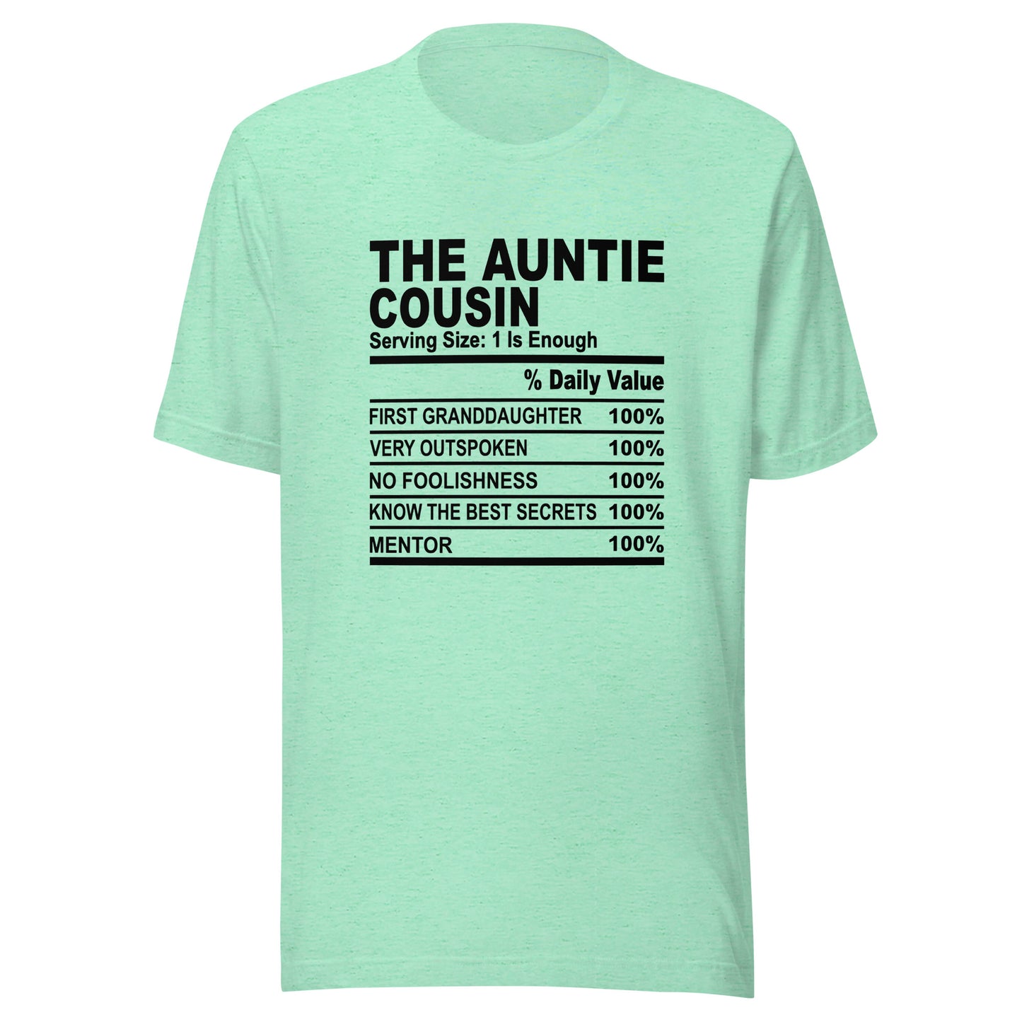 THE AUNTIE COUSIN - 2L-3XL - Unisex T-Shirt (black print)