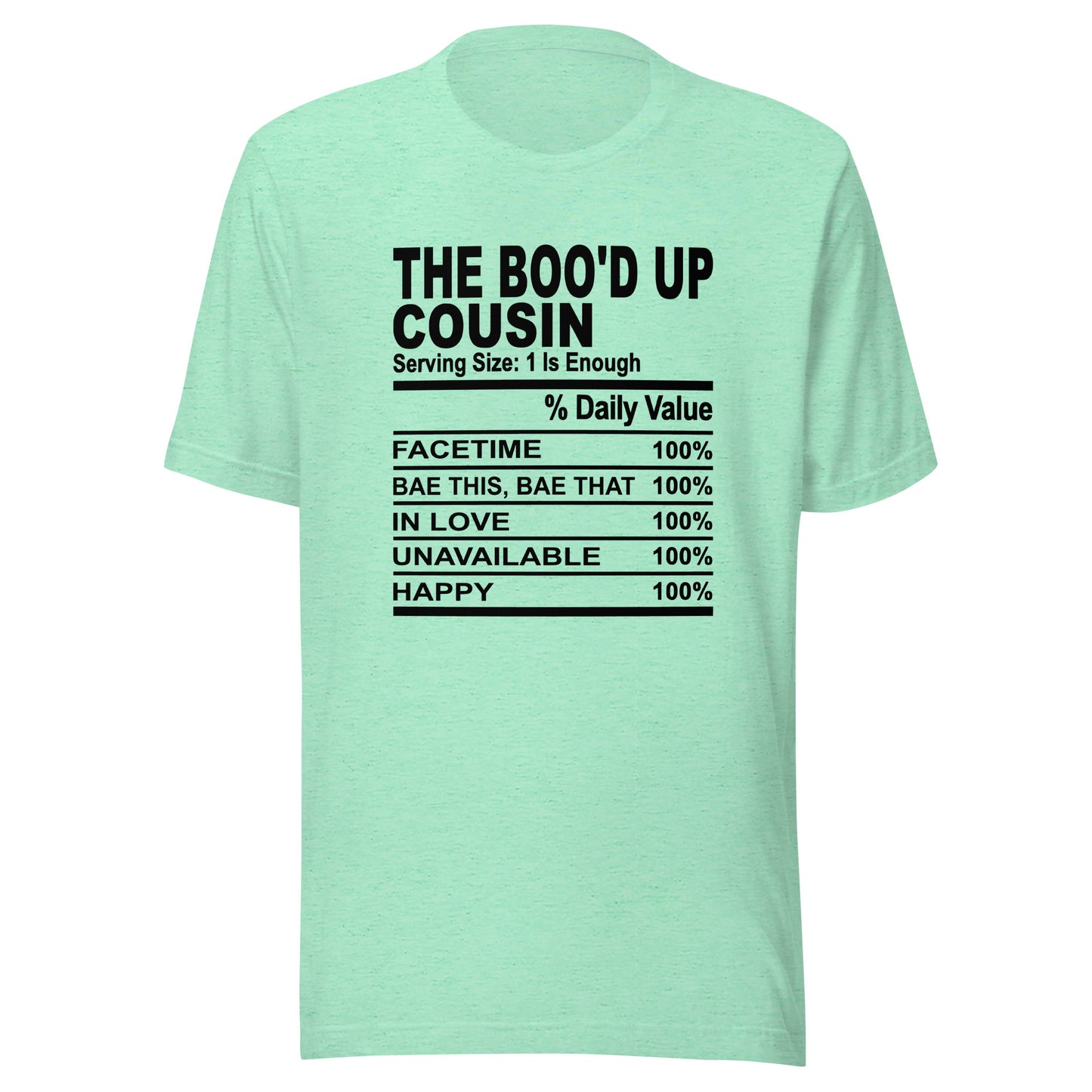 THE BOO'D UP COUSIN - 2XL-3XL - Unisex T-Shirt (black print)