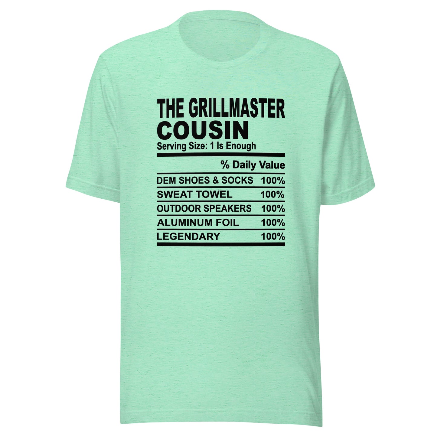 THE GRILLMASTER COUSIN - L-XL - Unisex T-Shirt (black print)