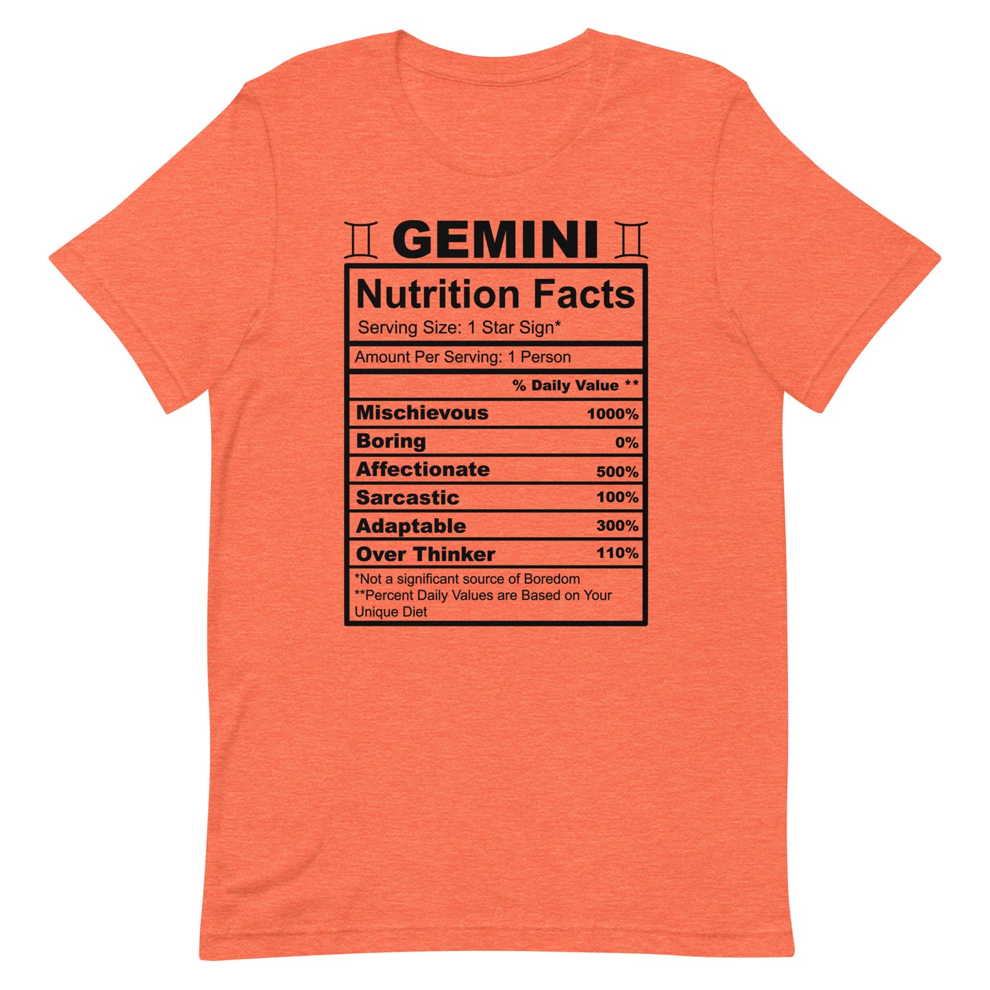 GEMINI - S-M - Unisex T-Shirt (black letters)
