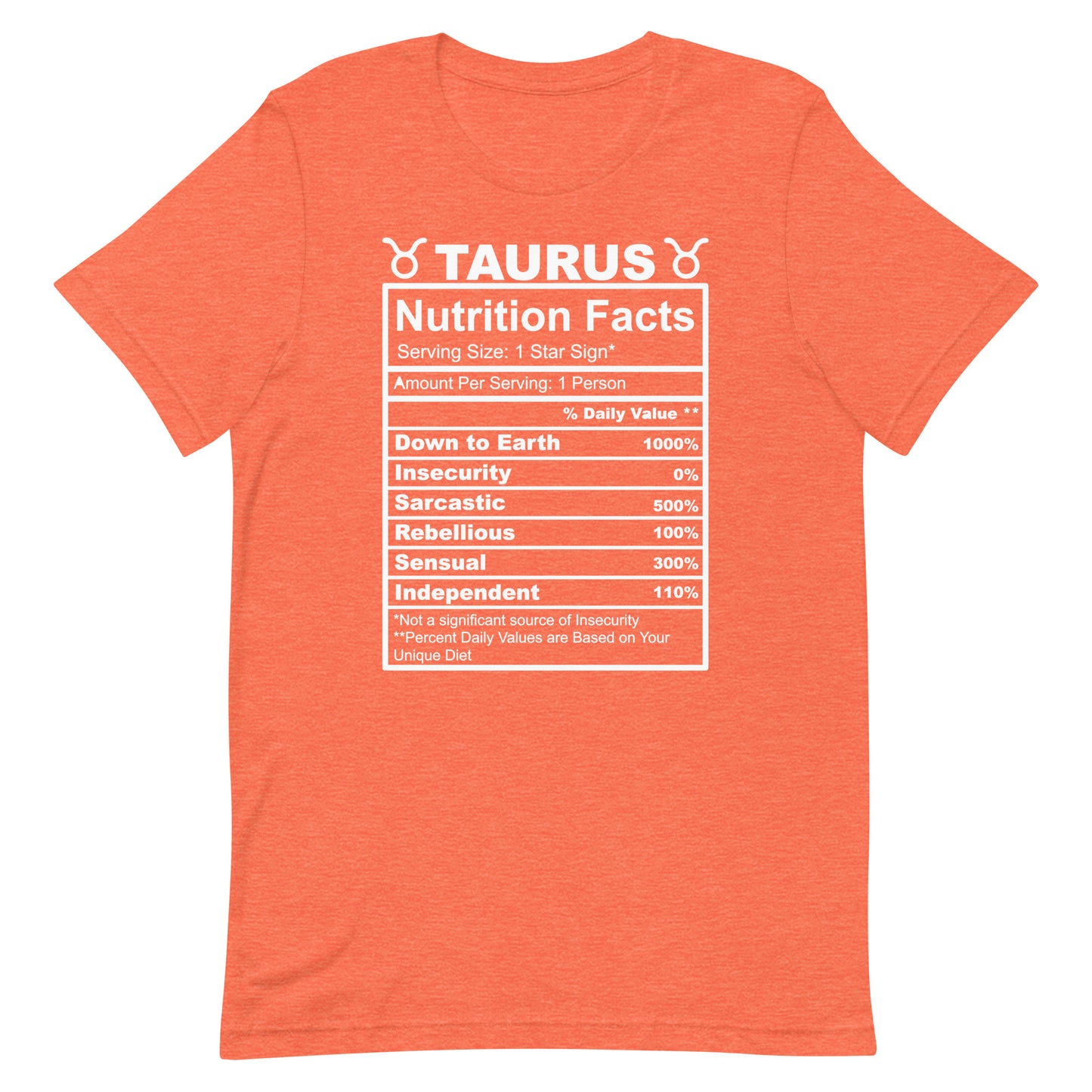 TAURUS - 2XL-3XL - Unisex T-Shirt (white letters)
