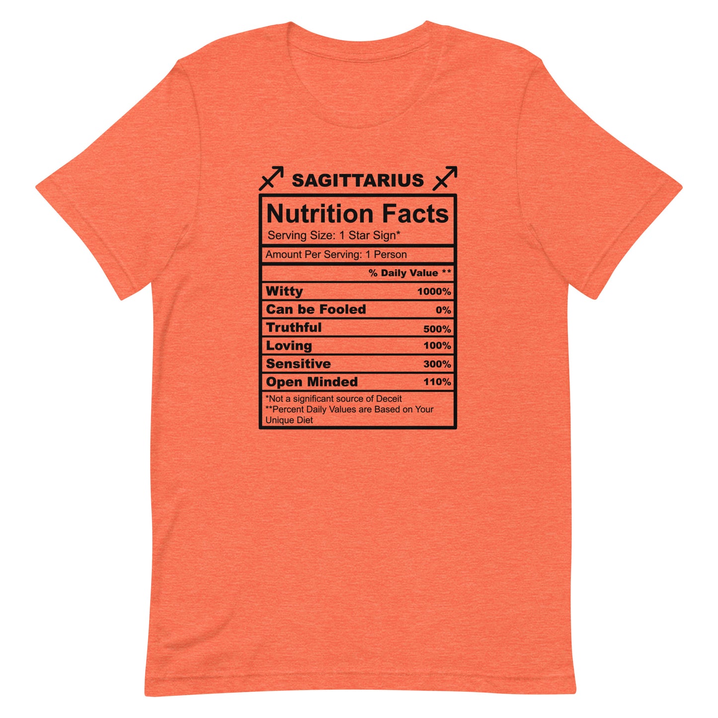 SAGITTARUIS - L-XL - Unisex T-Shirt (black letters)