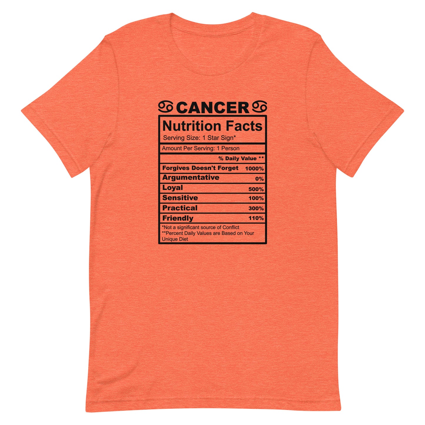 CANCER - 2XL-3XL - Unisex T-Shirt (black letters)