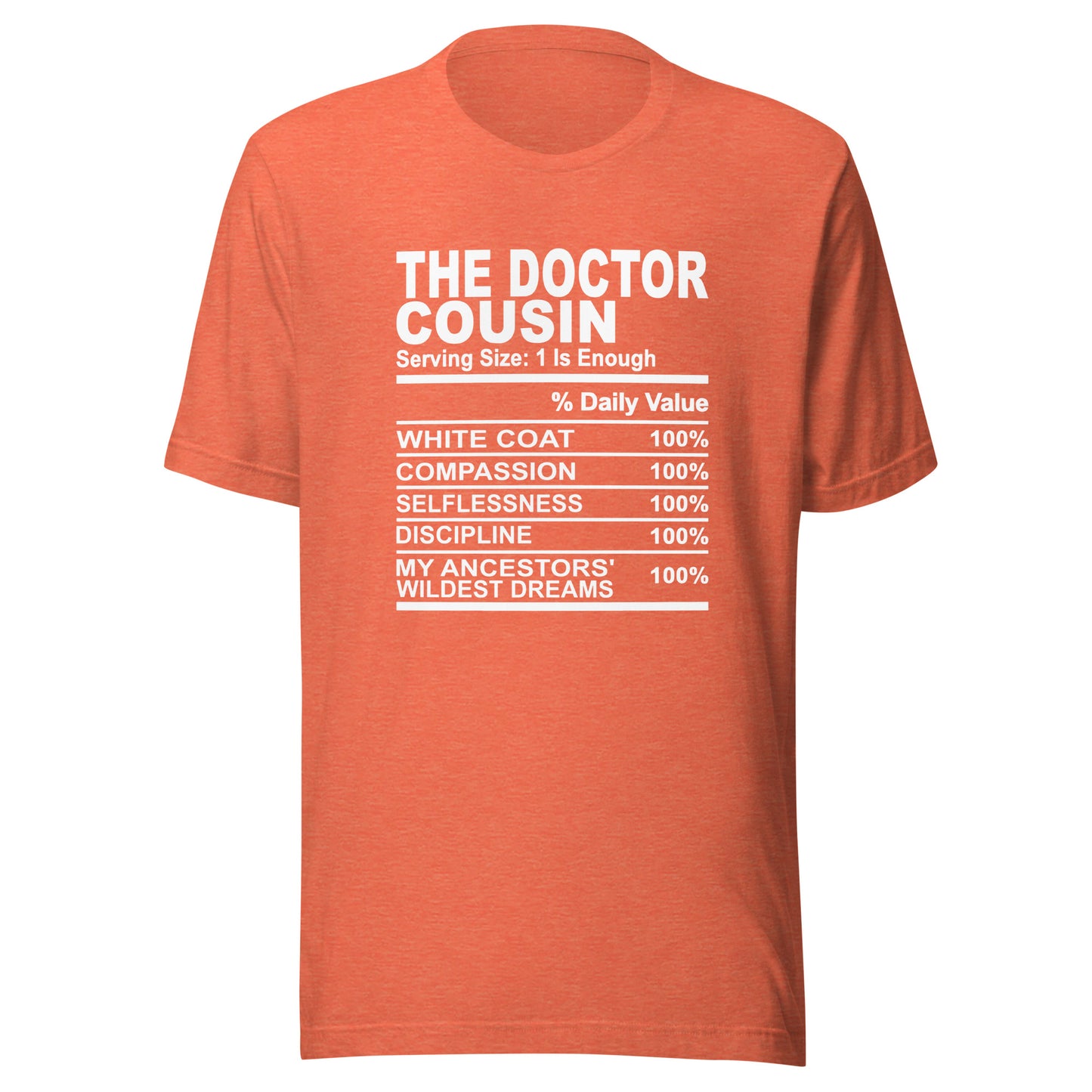 THE DOCTOR COUSIN - 2XL-3XL - Unisex T-Shirt (white print)