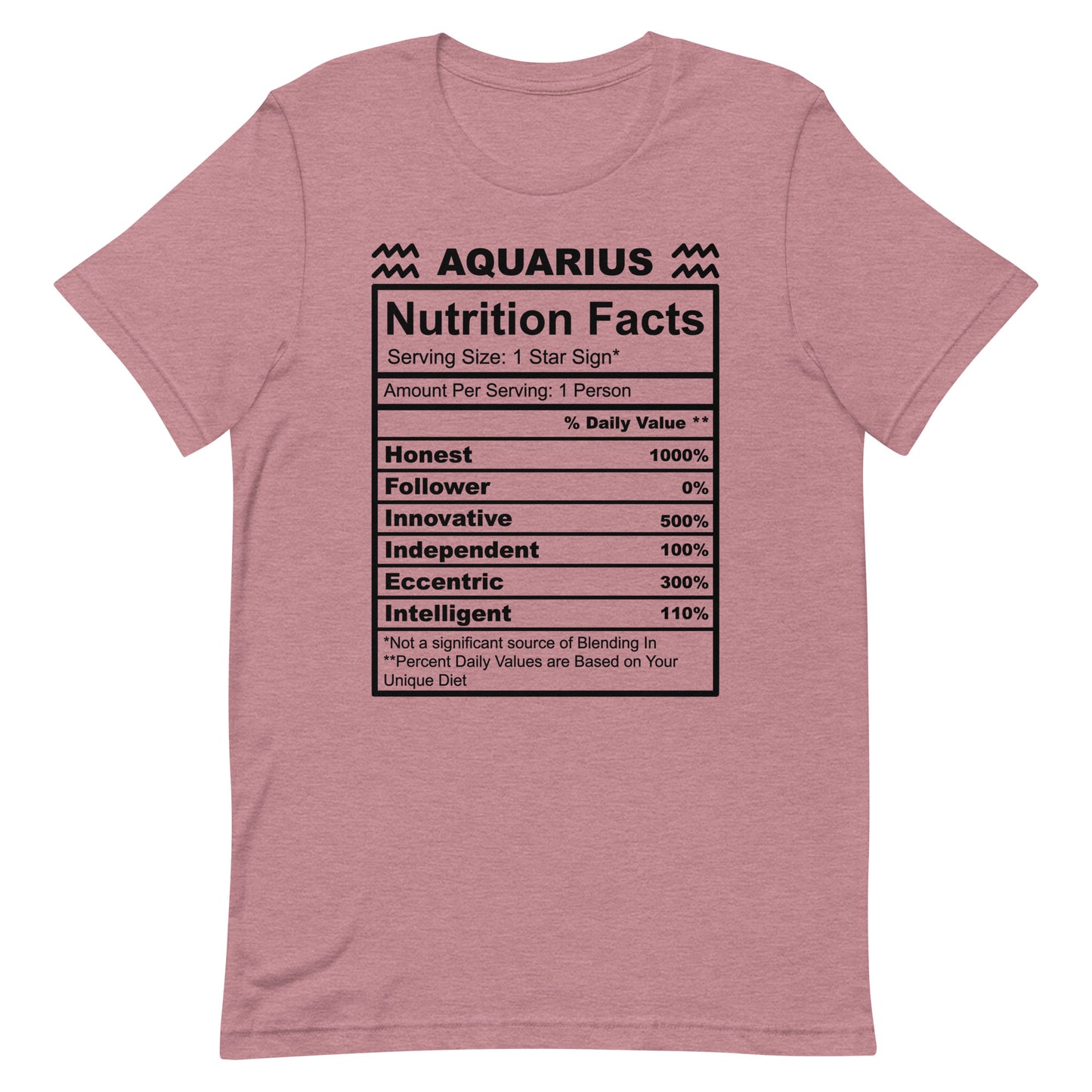 AQUARIUS - 2XL-3XL - Unisex T-Shirt (black letters)