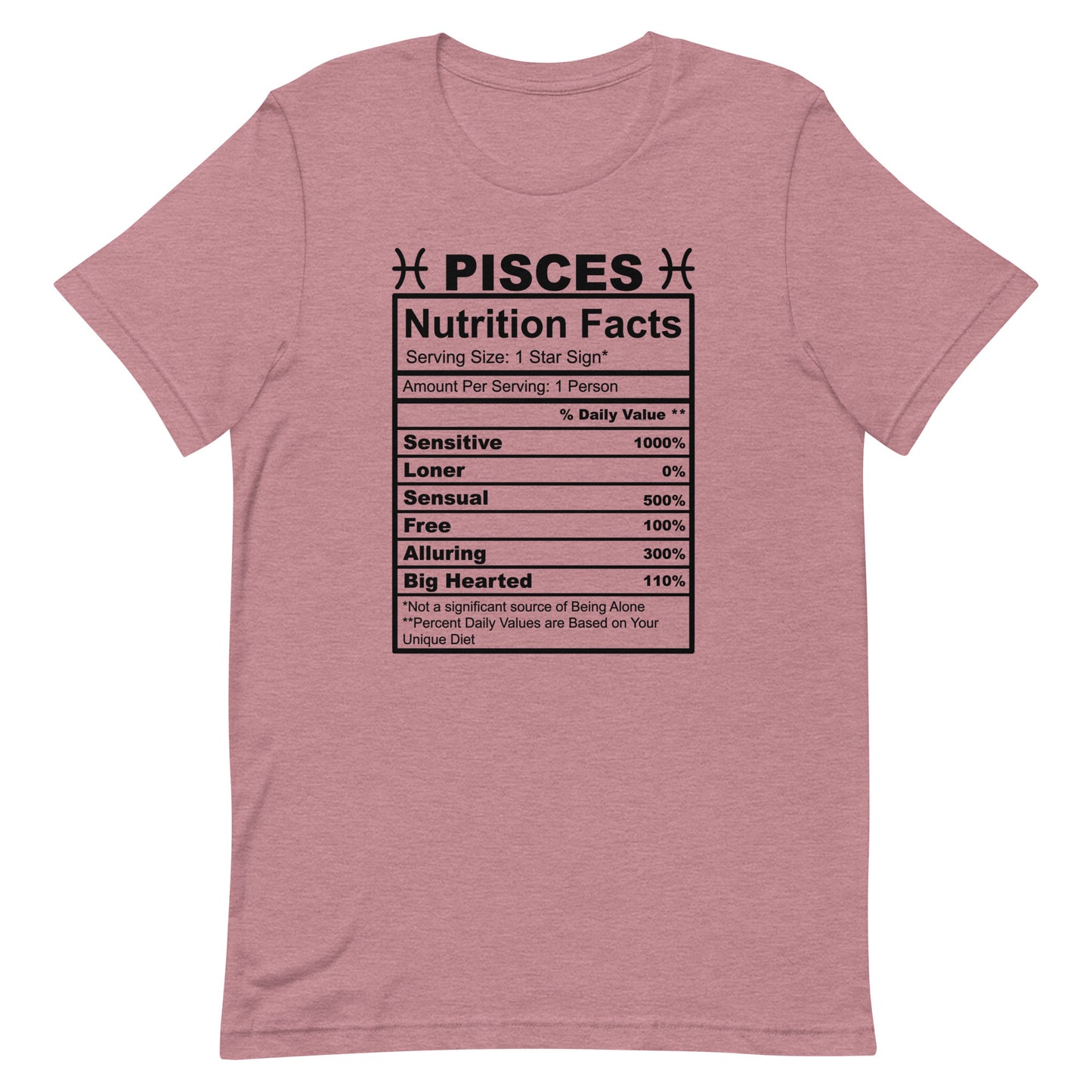 PISCES - S-M - Unisex T-Shirt (black letters)