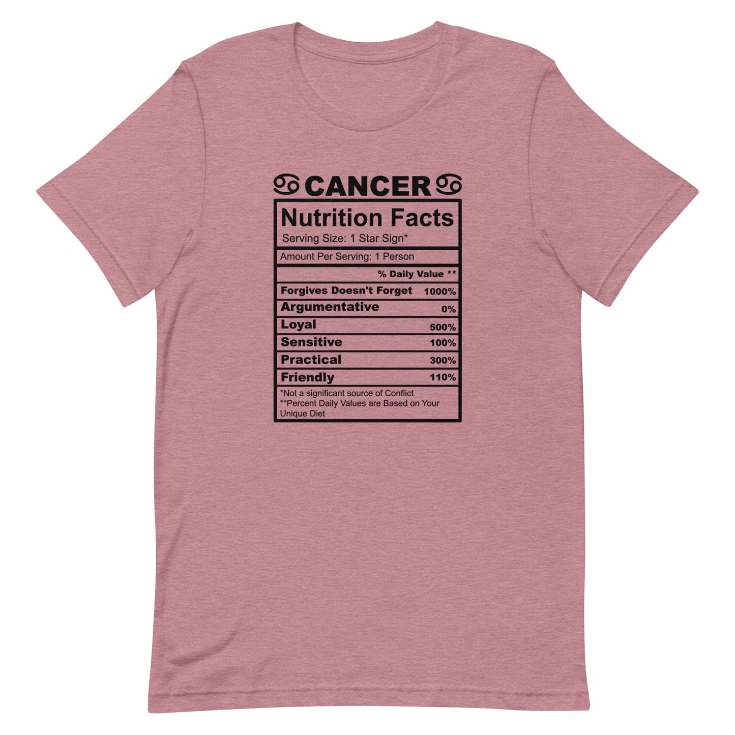 CANCER - L-XL - Unisex T-Shirt (black letters)
