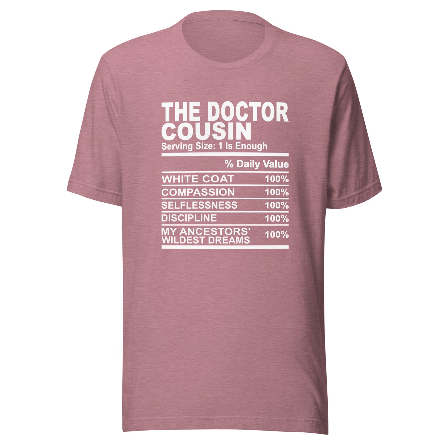 THE DOCTOR COUSIN - 2XL-3XL - Unisex T-Shirt (white print)