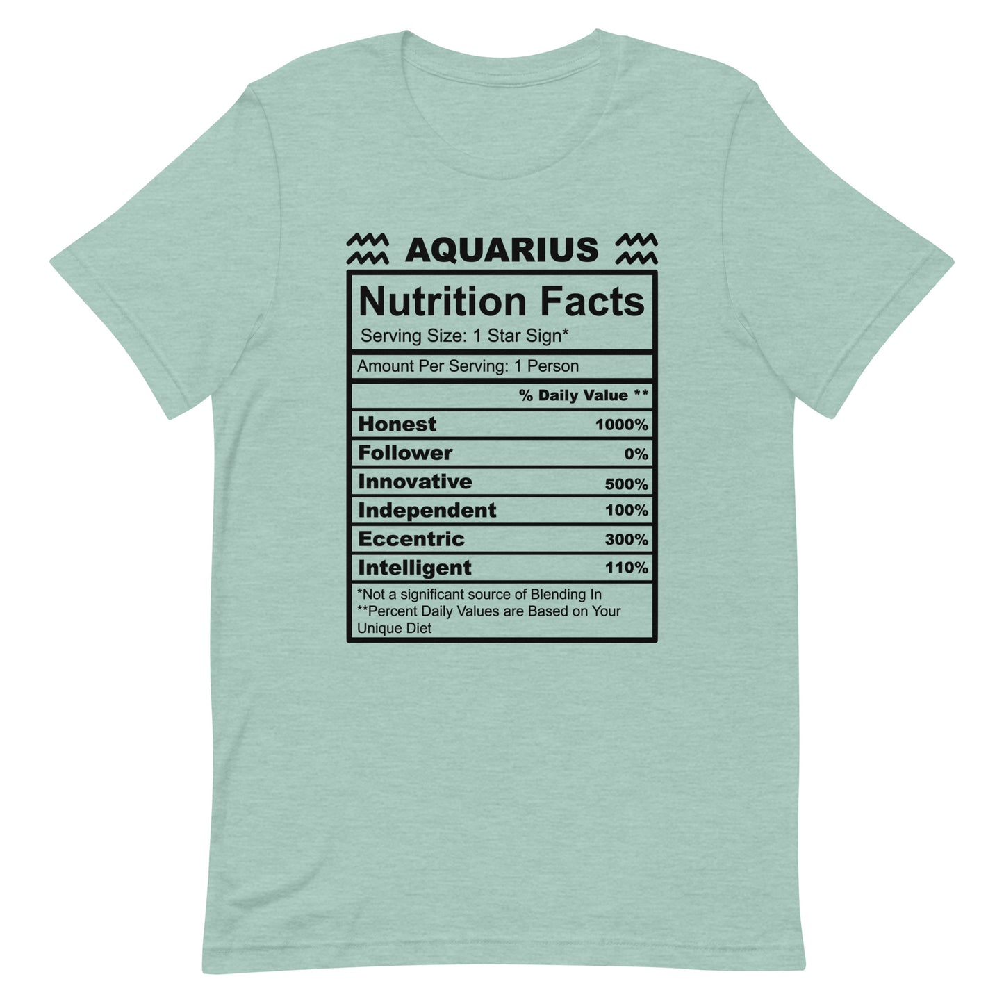 AQUARIUS - XS - Unisex T-Shirt (black letters)