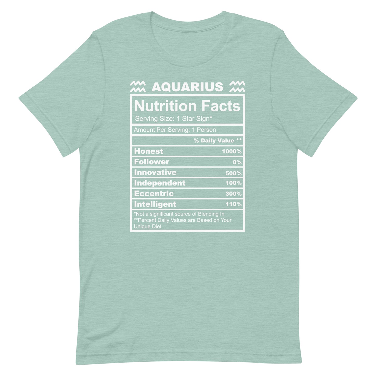 AQUARIUS - XS - Unisex T-Shirt (white letters)