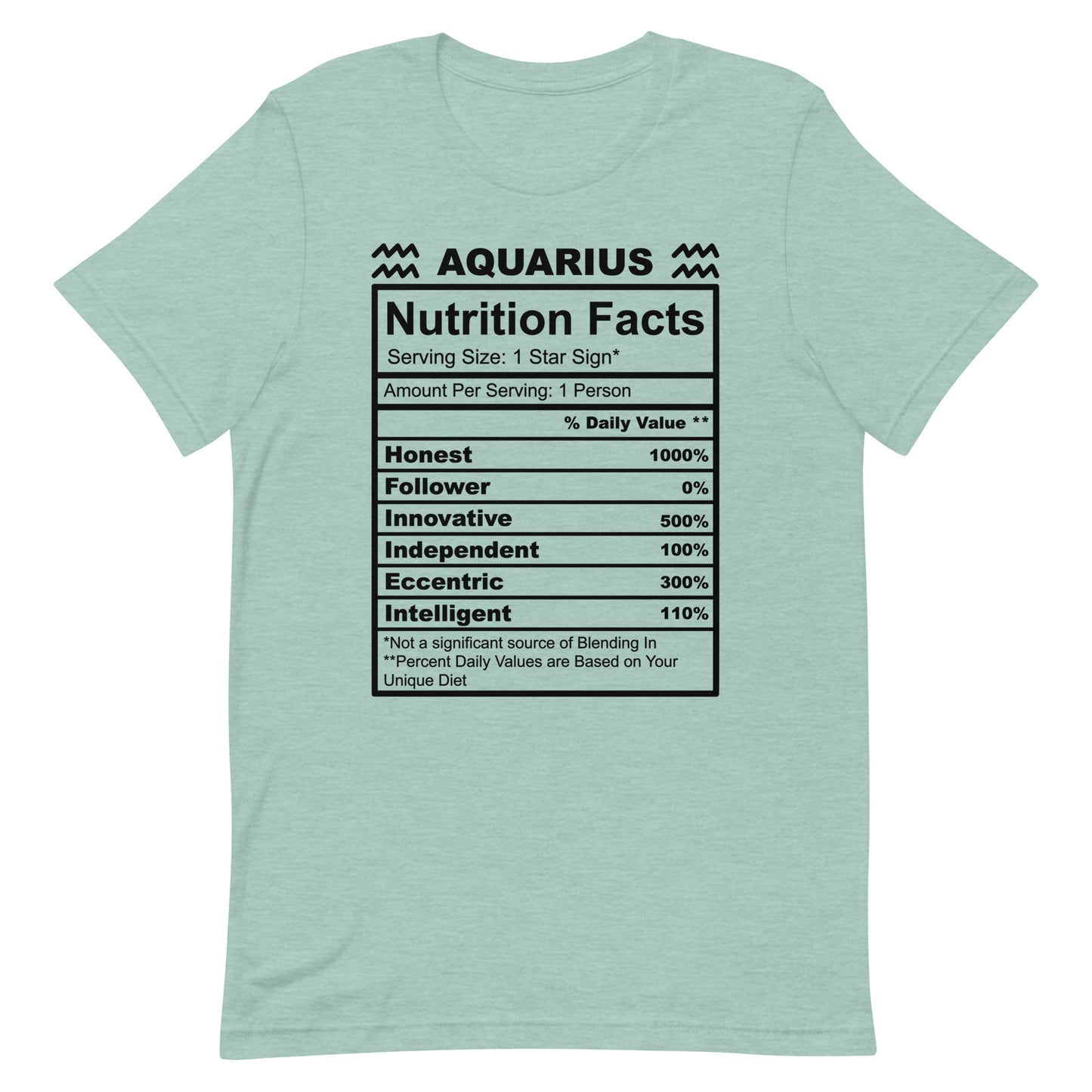 AQUARIUS - 4XL-5XL - Unisex T-Shirt (black letters)