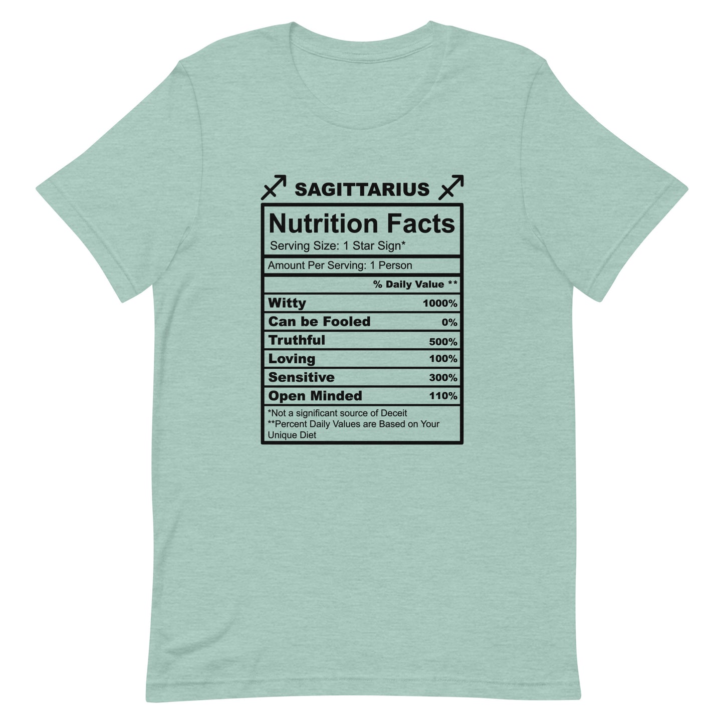 SAGITTARUIS -2XL-3XL - Unisex T-Shirt (black letters)