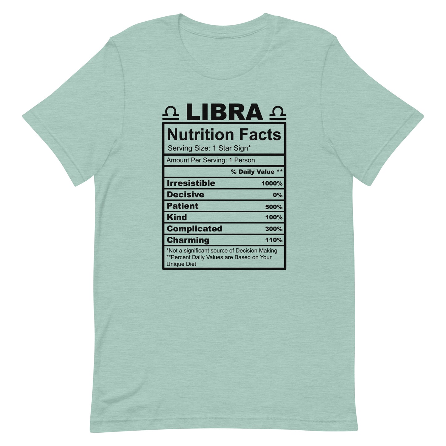 LIBRA - S-M - Unisex T-Shirt (black letters)