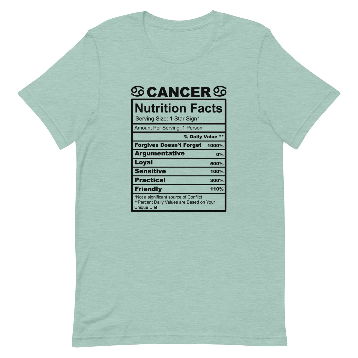 CANCER - XS - Unisex T-Shirt (black letters)