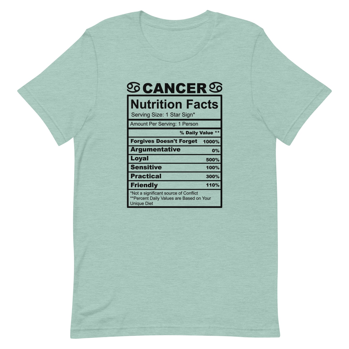 CANCER - S-M - Unisex T-Shirt (black letters)