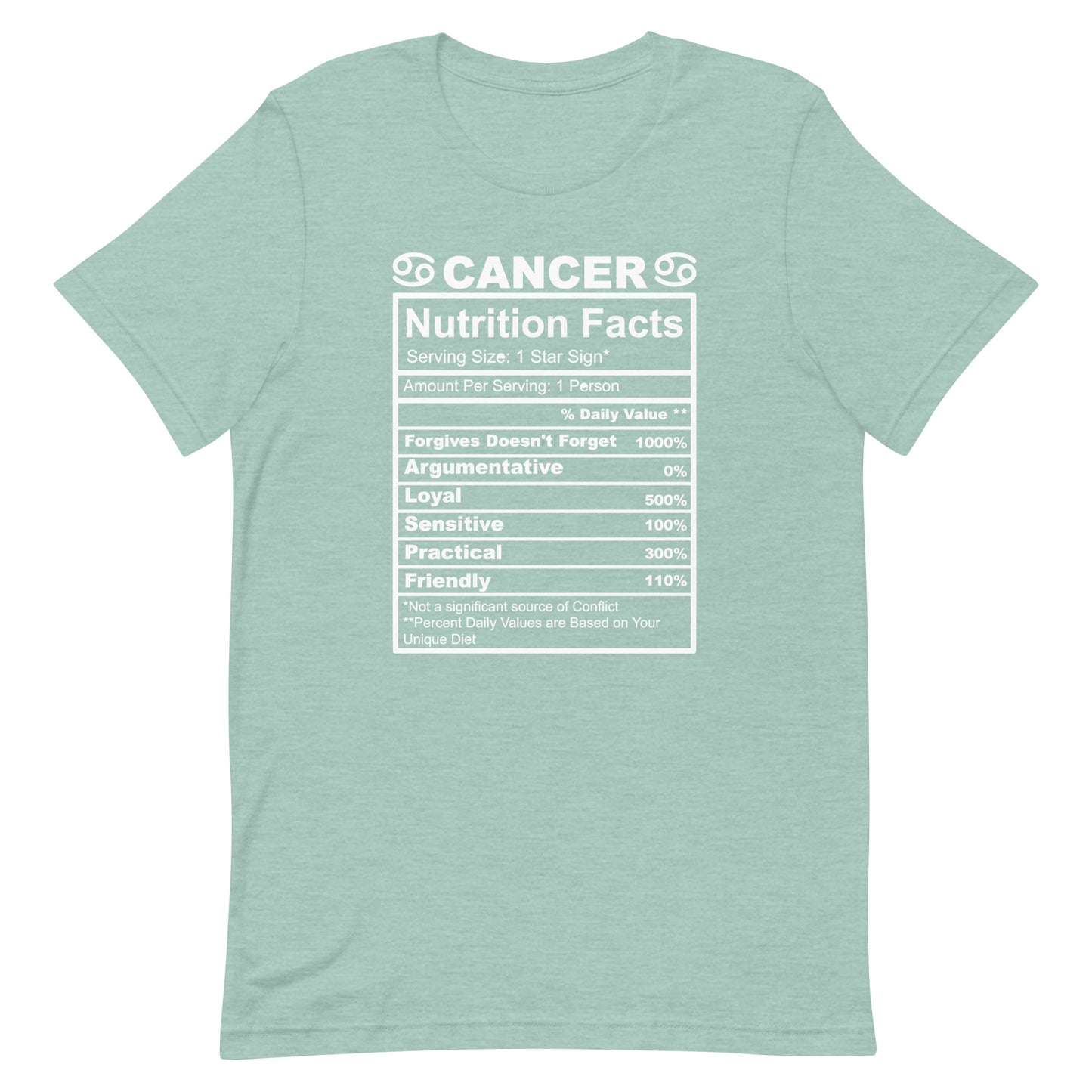CANCER - S-M - Unisex T-Shirt (white letters)
