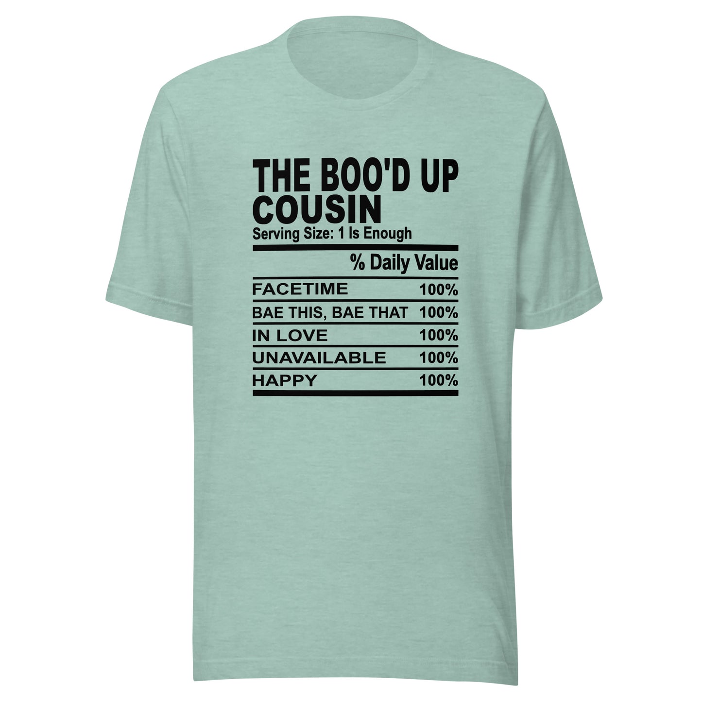THE BOO'D UP COUSIN - 2XL-3XL - Unisex T-Shirt (black print)
