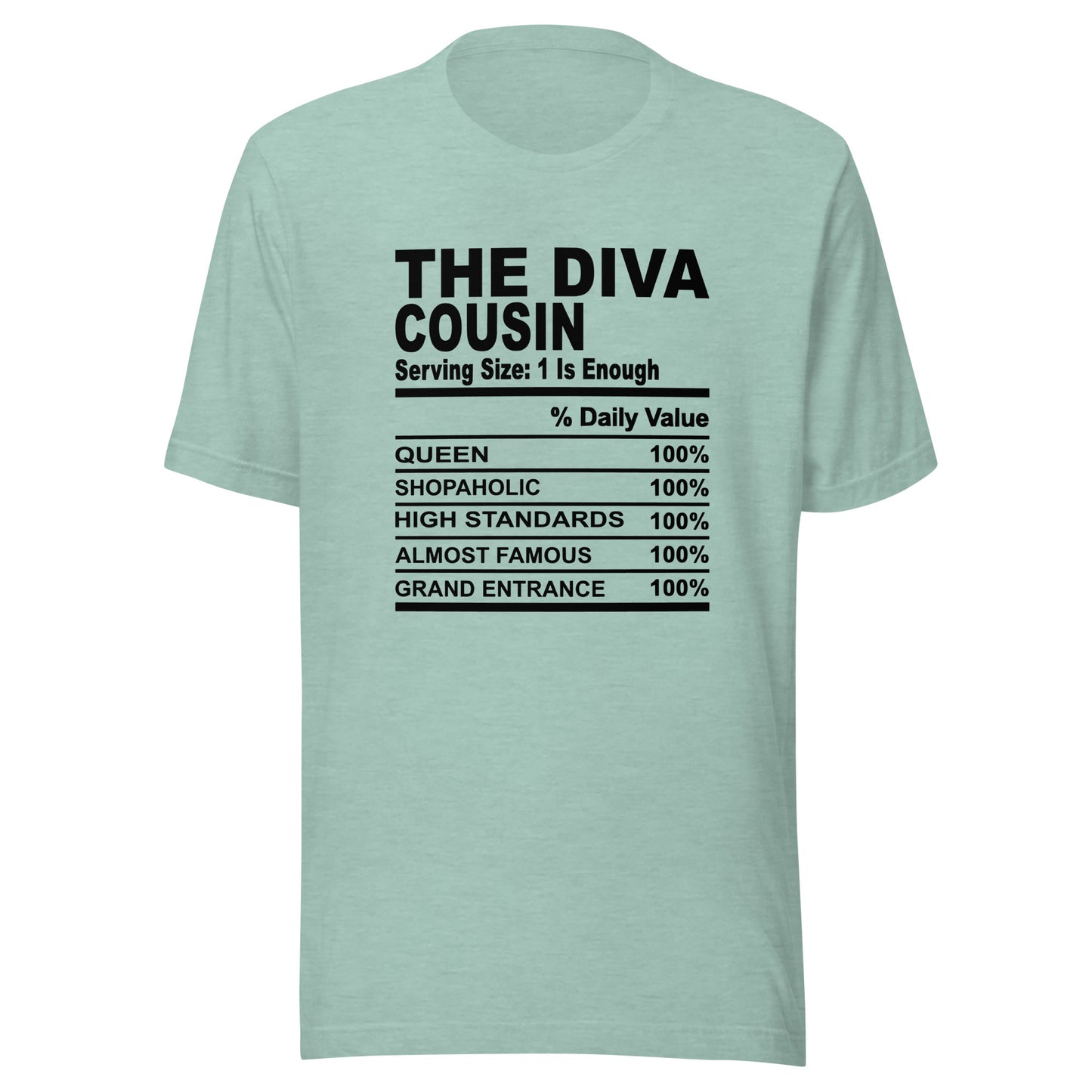 THE DIVA COUSIN - 4XL - Unisex T-Shirt (black print)