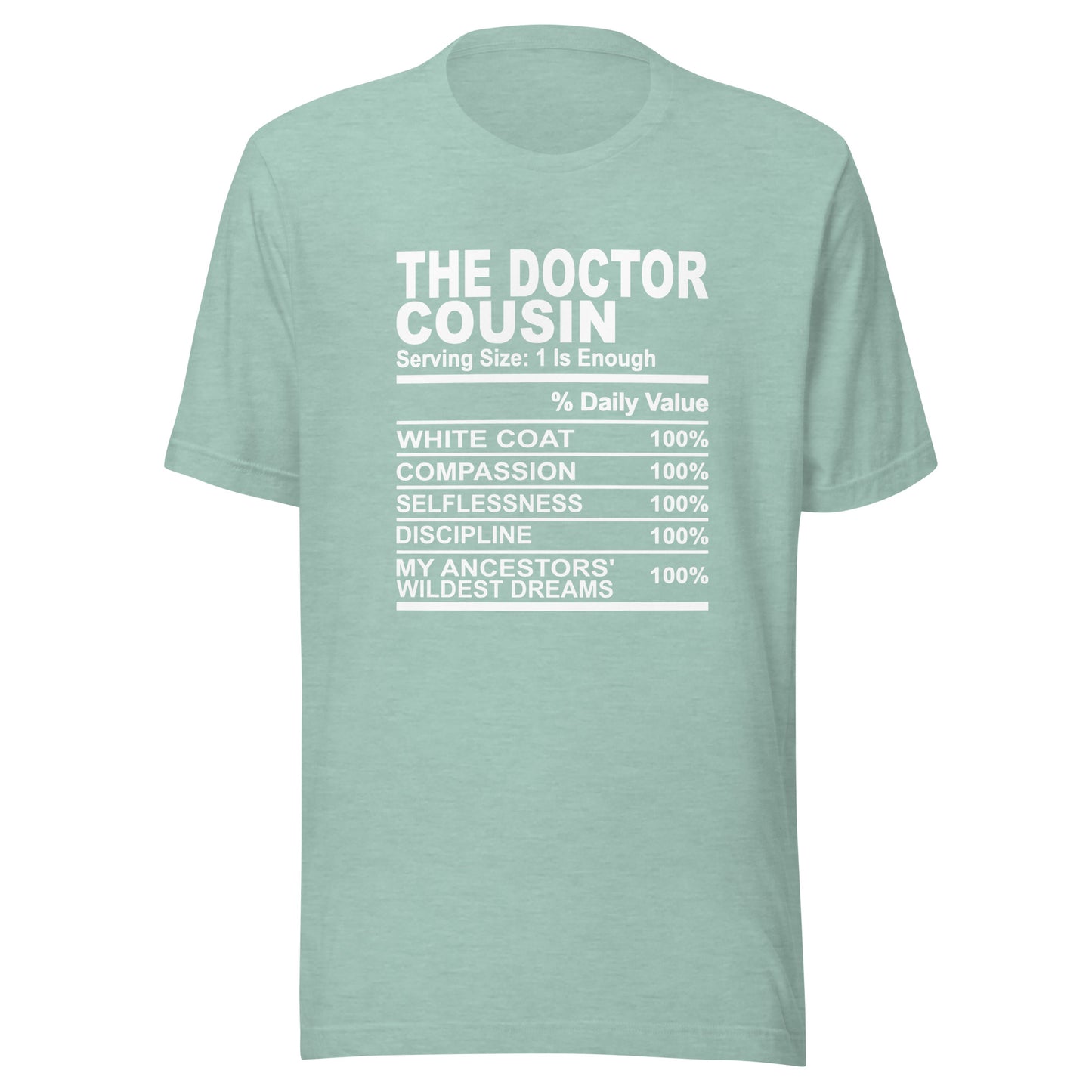 THE DOCTOR COUSIN - 2XL-3XL - Unisex T-Shirt (white print)