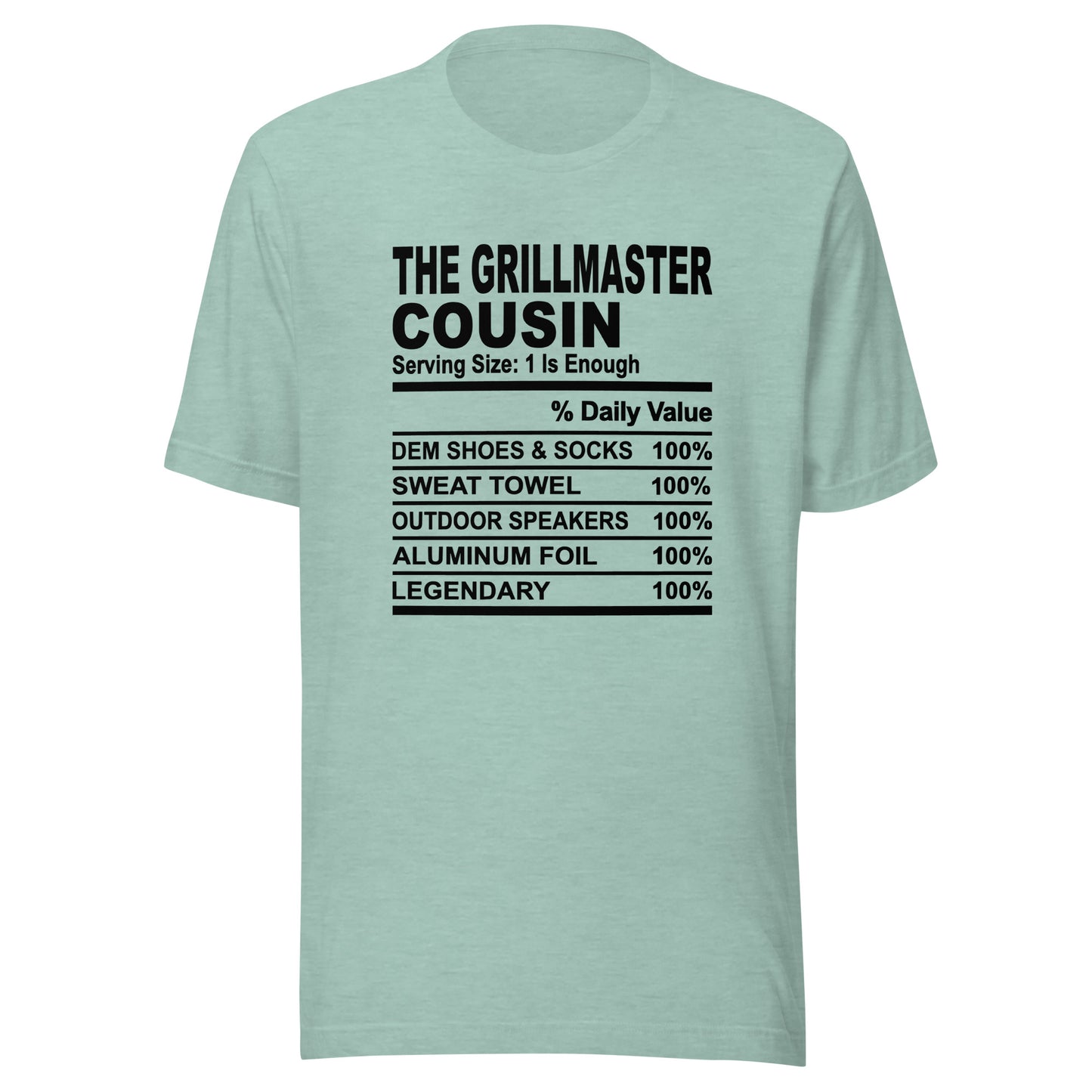 THE GRILLMASTER COUSIN - L-XL - Unisex T-Shirt (black print)