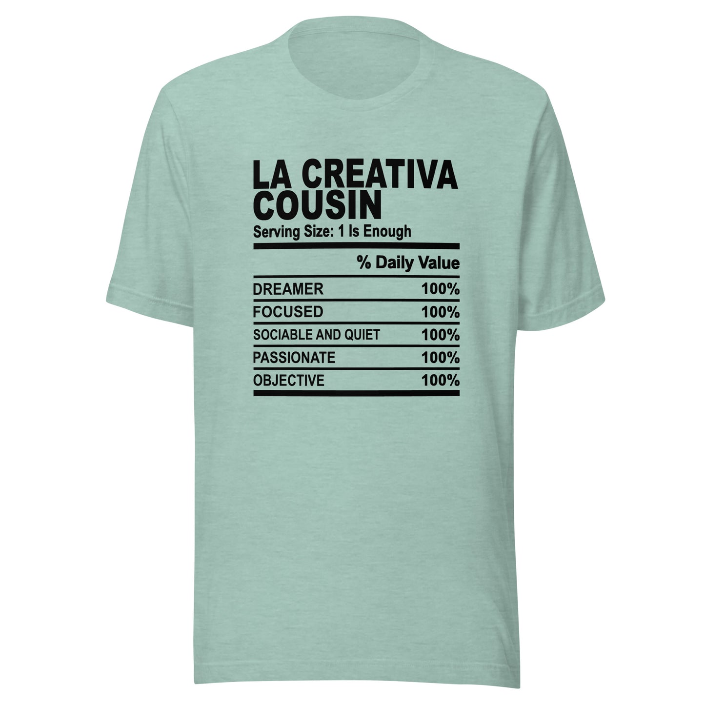 THE LA CREATIVA COUSIN - 4XL - Unisex T-Shirt (black print)