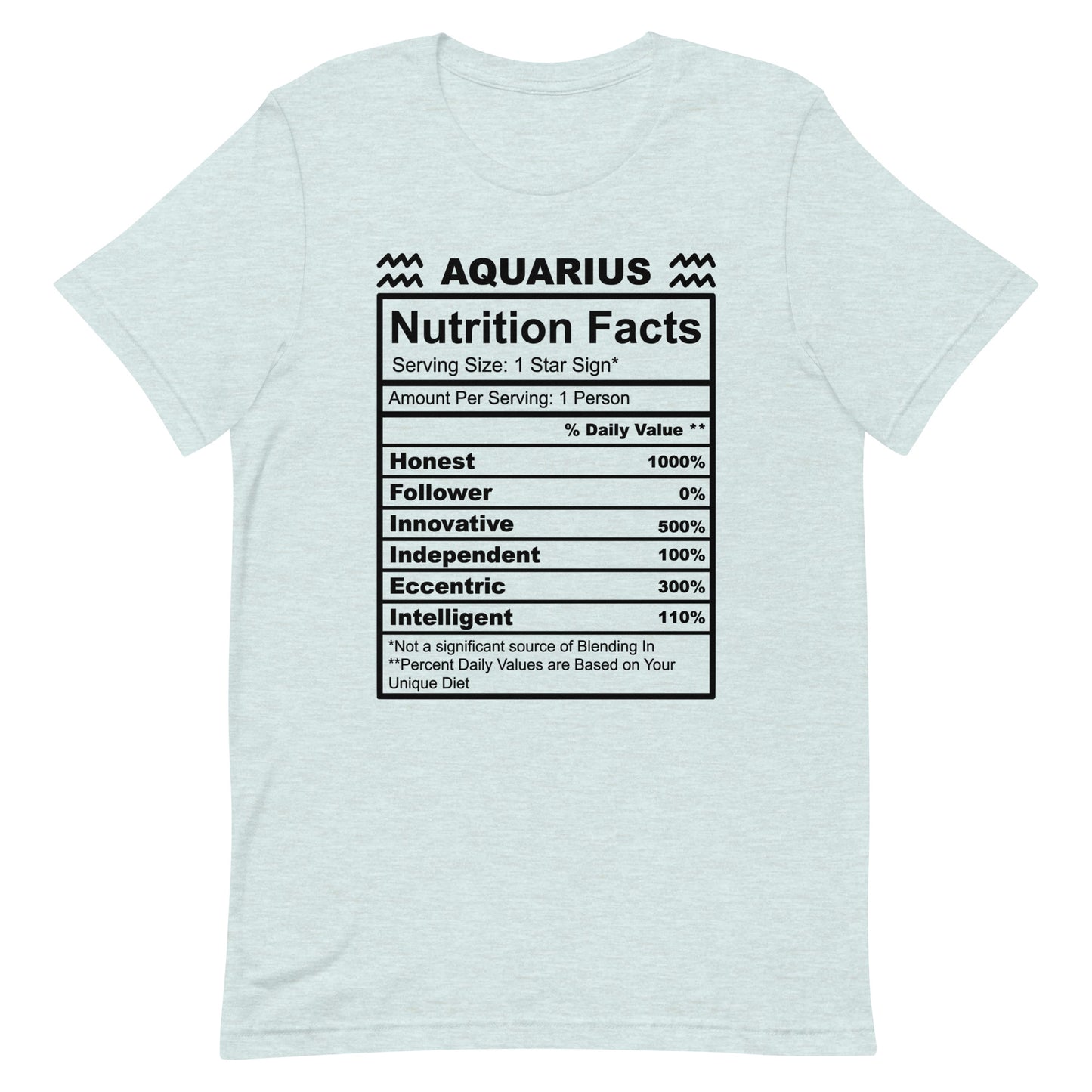 AQUARIUS - XS - Unisex T-Shirt (black letters)