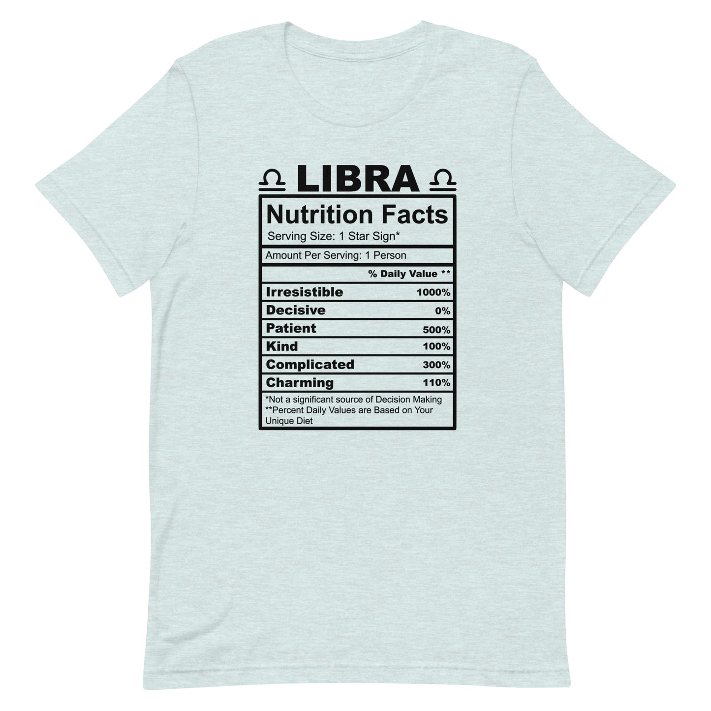 LIBRA - S-M - Unisex T-Shirt (black letters)