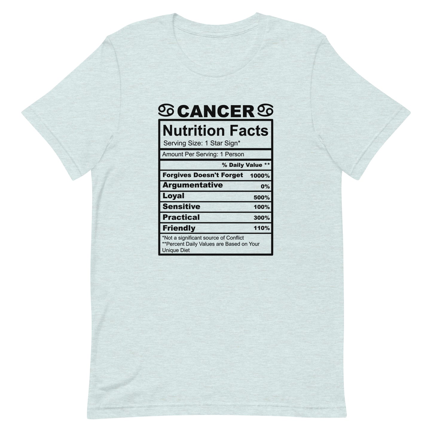 CANCER - XS - Unisex T-Shirt (black letters)