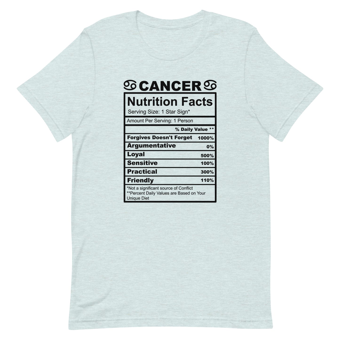 CANCER - S-M - Unisex T-Shirt (black letters)