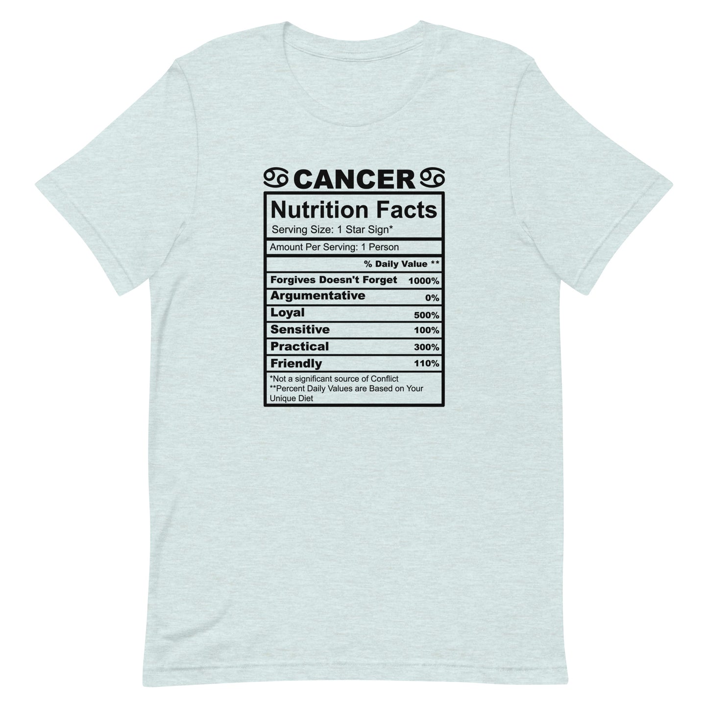 CANCER - L-XL - Unisex T-Shirt (black letters)