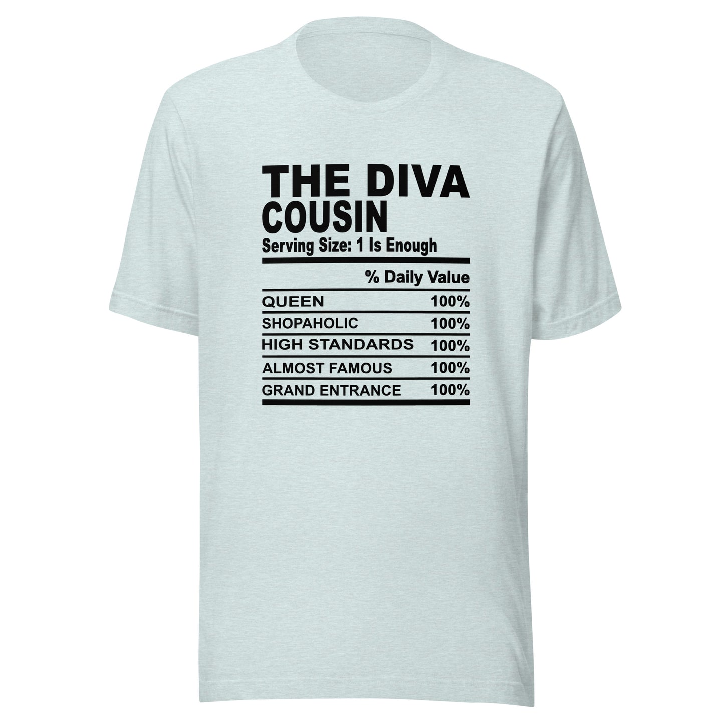 THE DIVA COUSIN - 4XL - Unisex T-Shirt (black print)