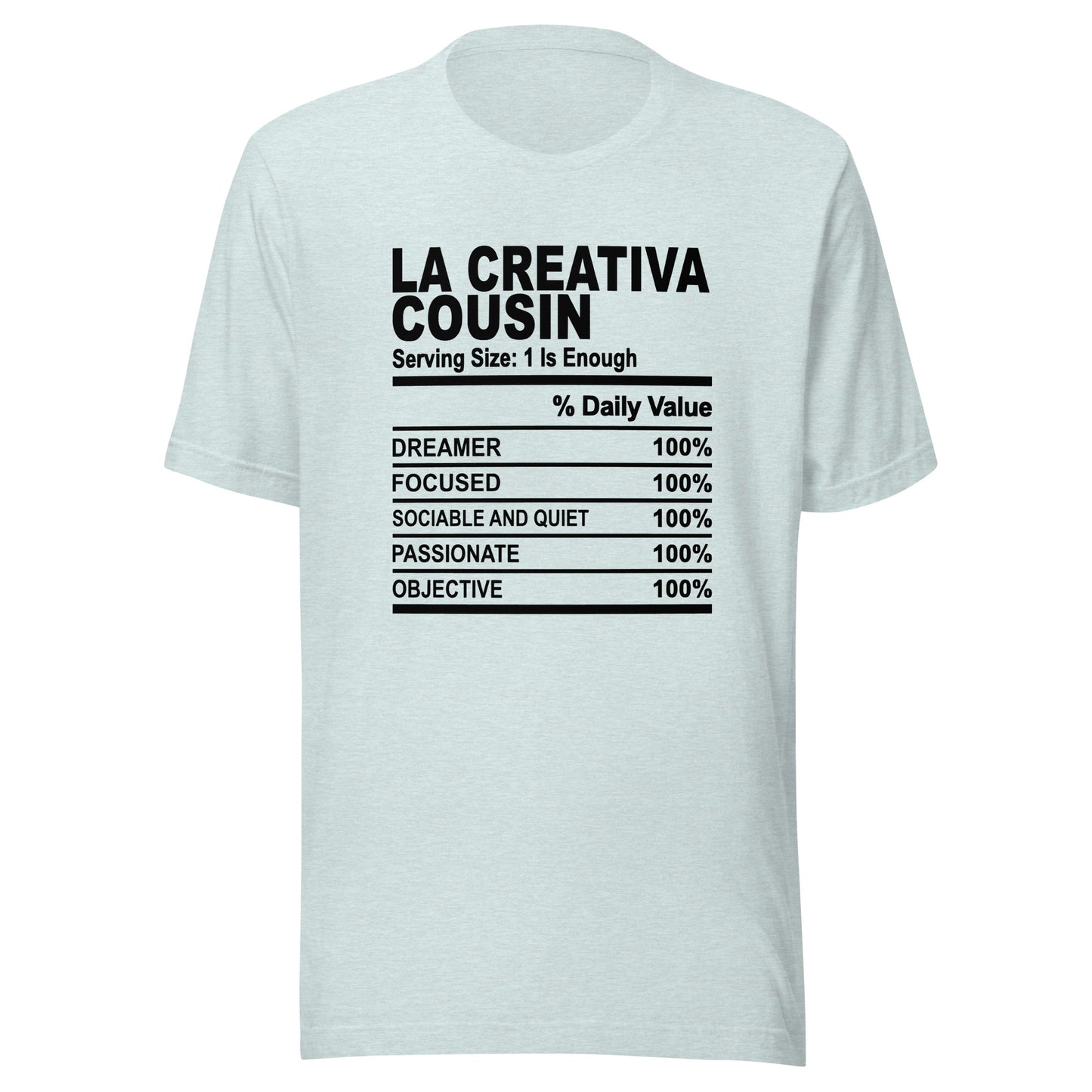 THE LA CREATIVA COUSIN - 4XL - Unisex T-Shirt (black print)