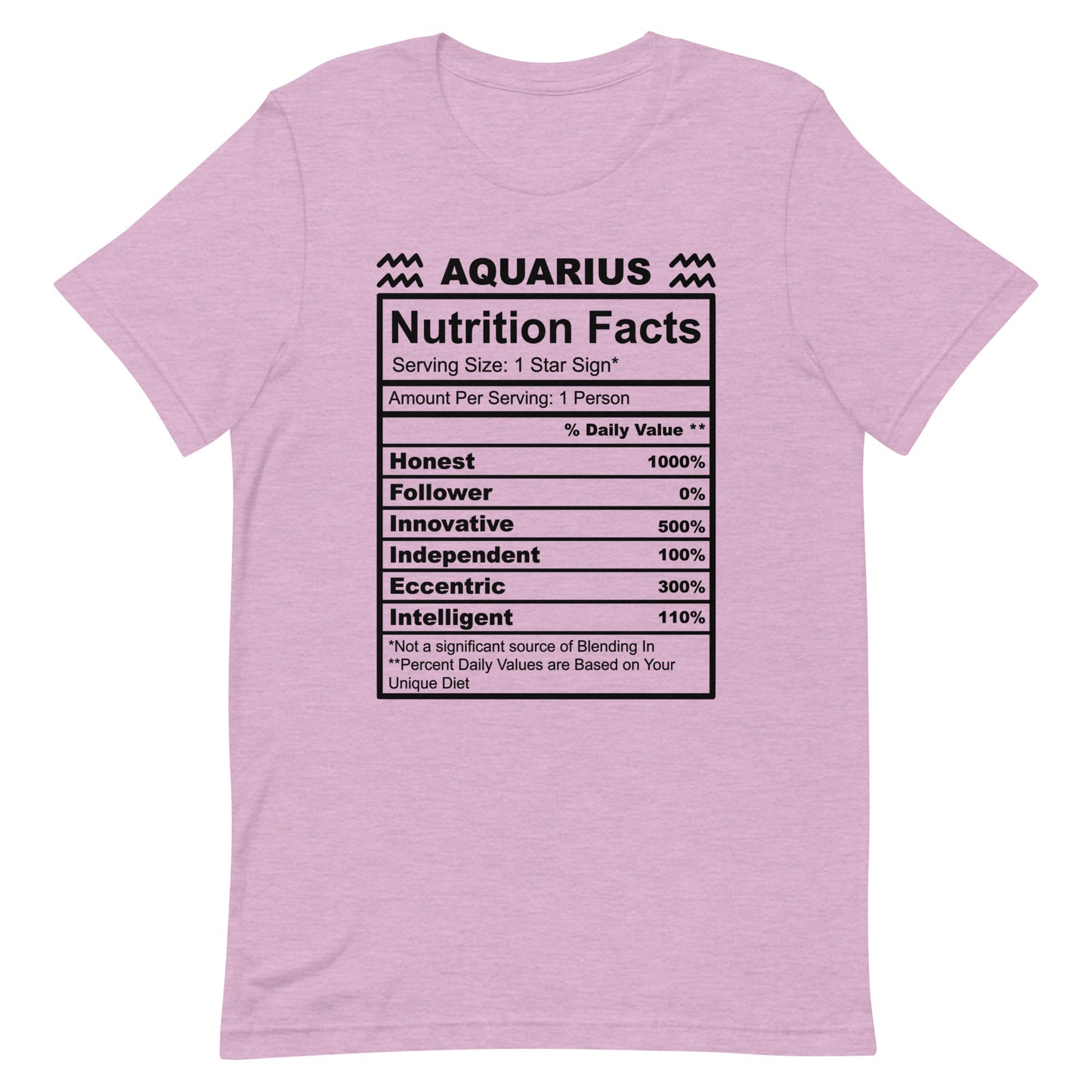AQUARIUS - XS - Unisex T-Shirt (black letters)