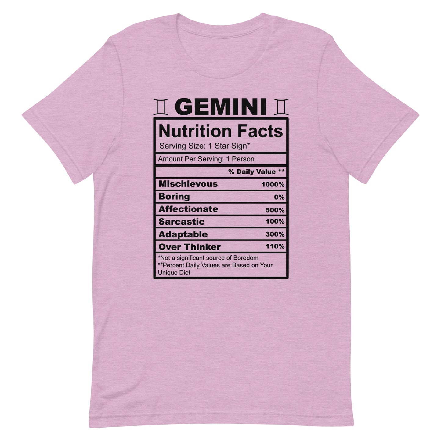 GEMINI - S-M - Unisex T-Shirt (black letters)