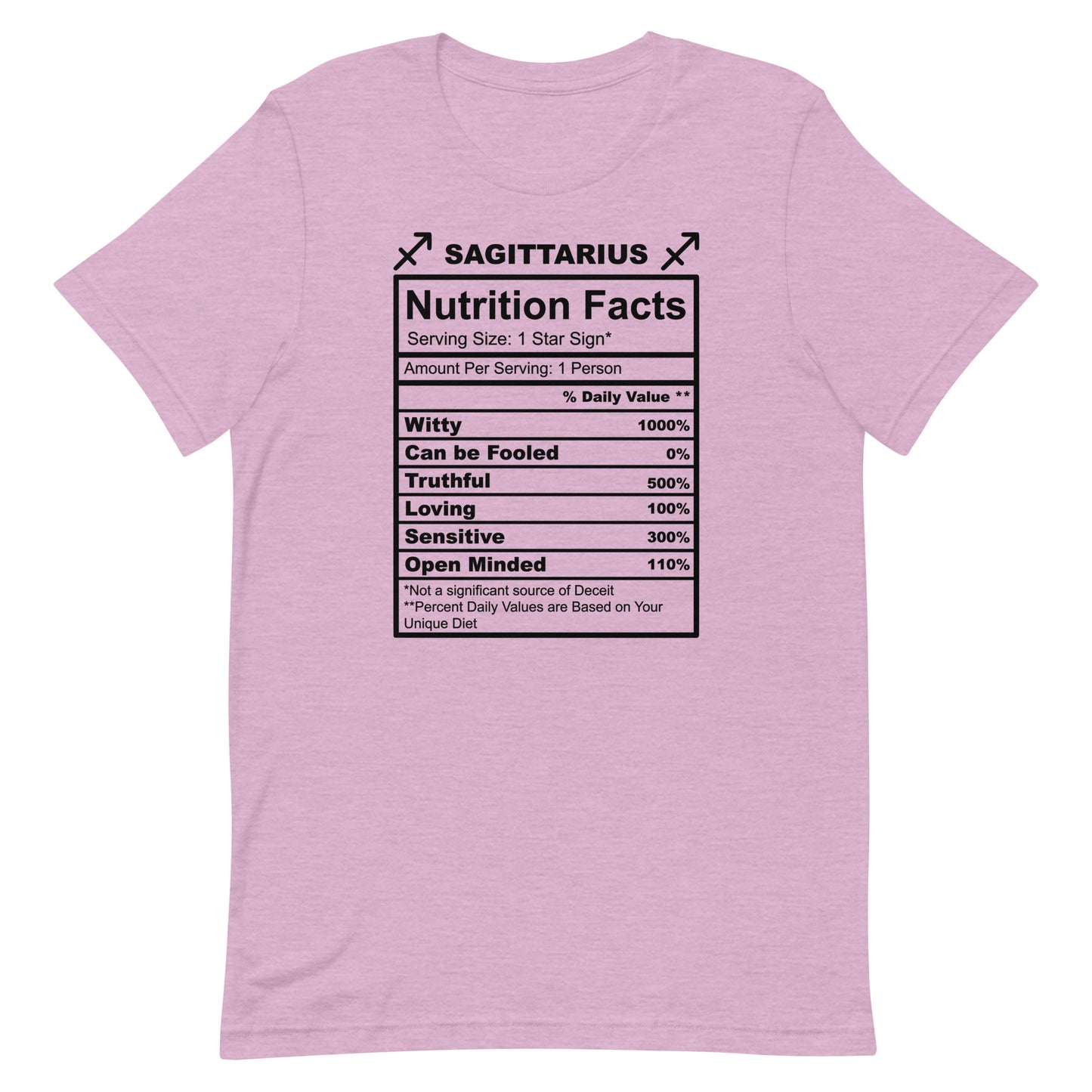 SAGITTARUIS - S-M - Unisex T-Shirt (black letters)