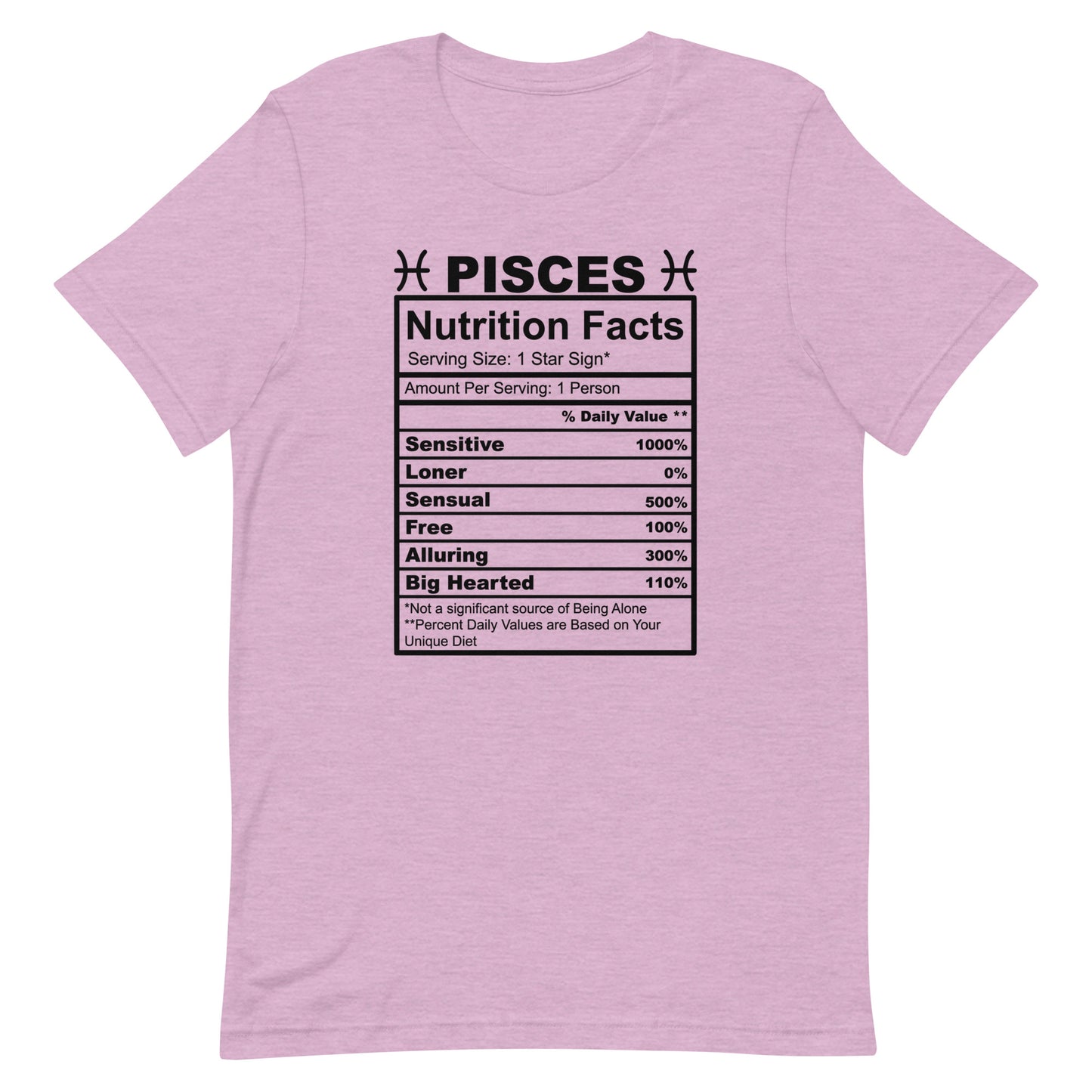 PISCES - 2XL-3XL - Unisex T-Shirt (black letters)