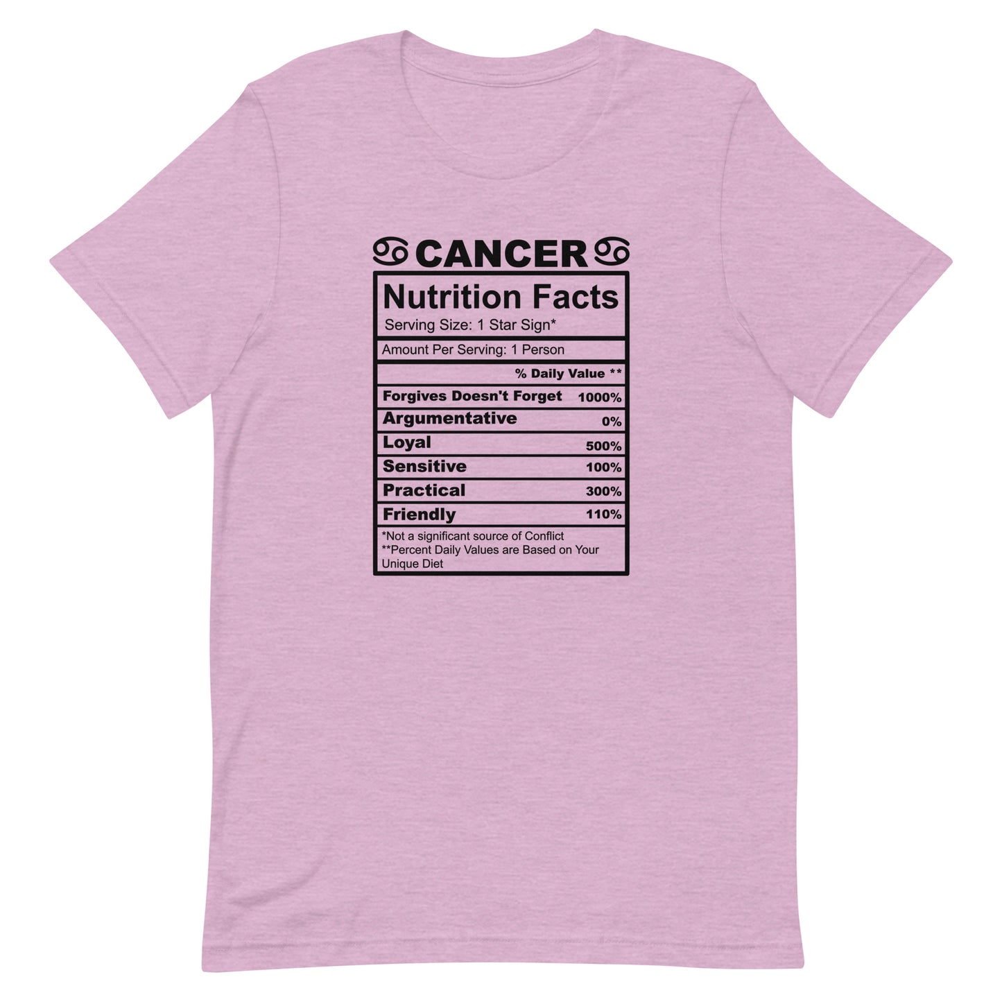 CANCER - L-XL - Unisex T-Shirt (black letters)