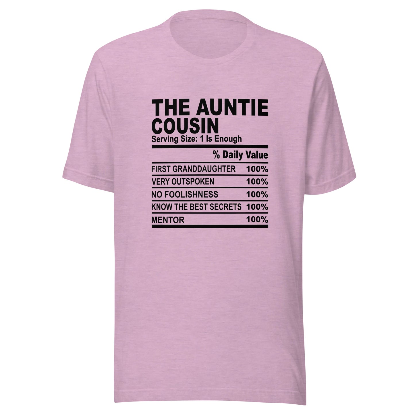 THE AUNTIE COUSIN - 4XL - Unisex T-Shirt (black print)