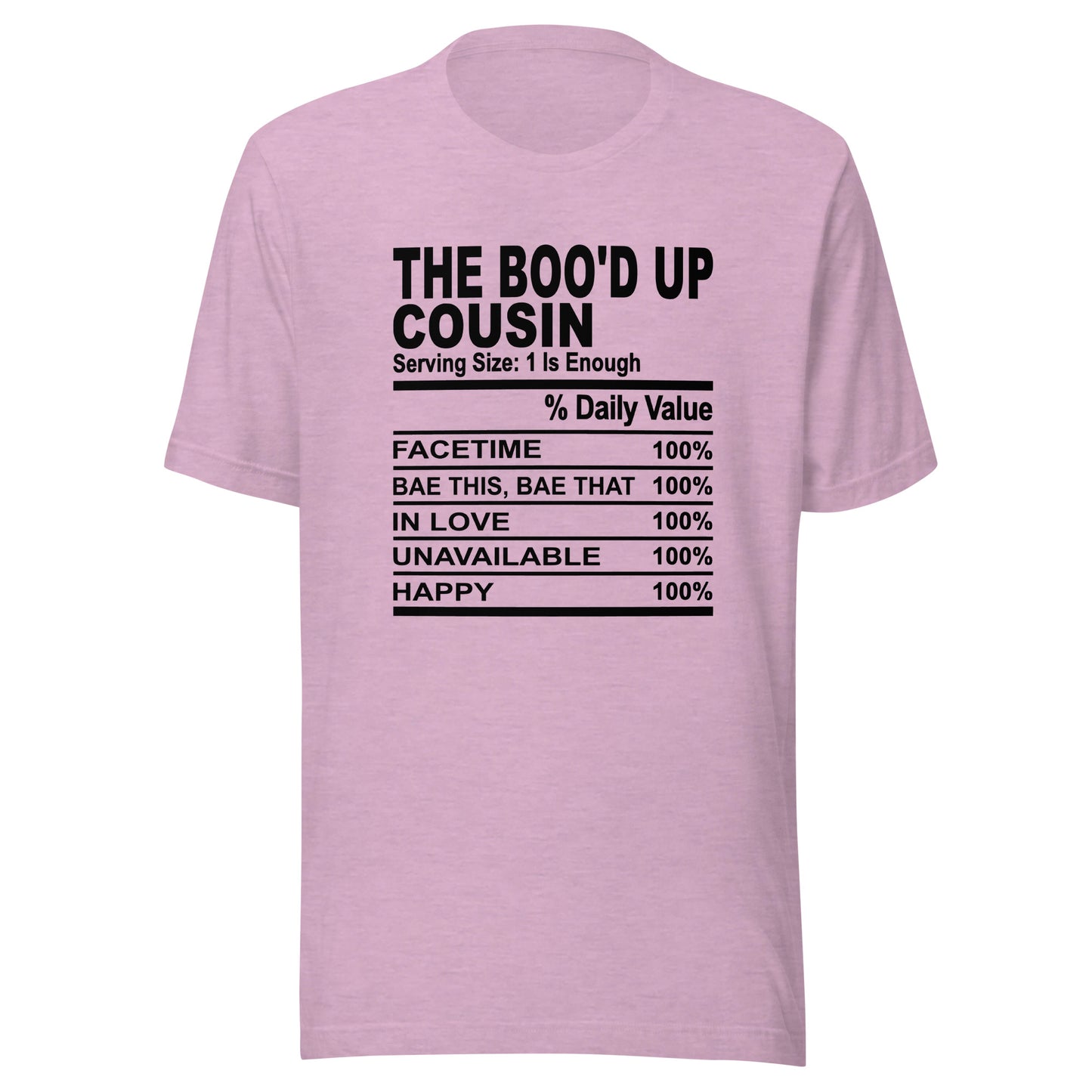 THE BOO'D UP COUSIN - 2XL-3XL - Unisex T-Shirt (black print)